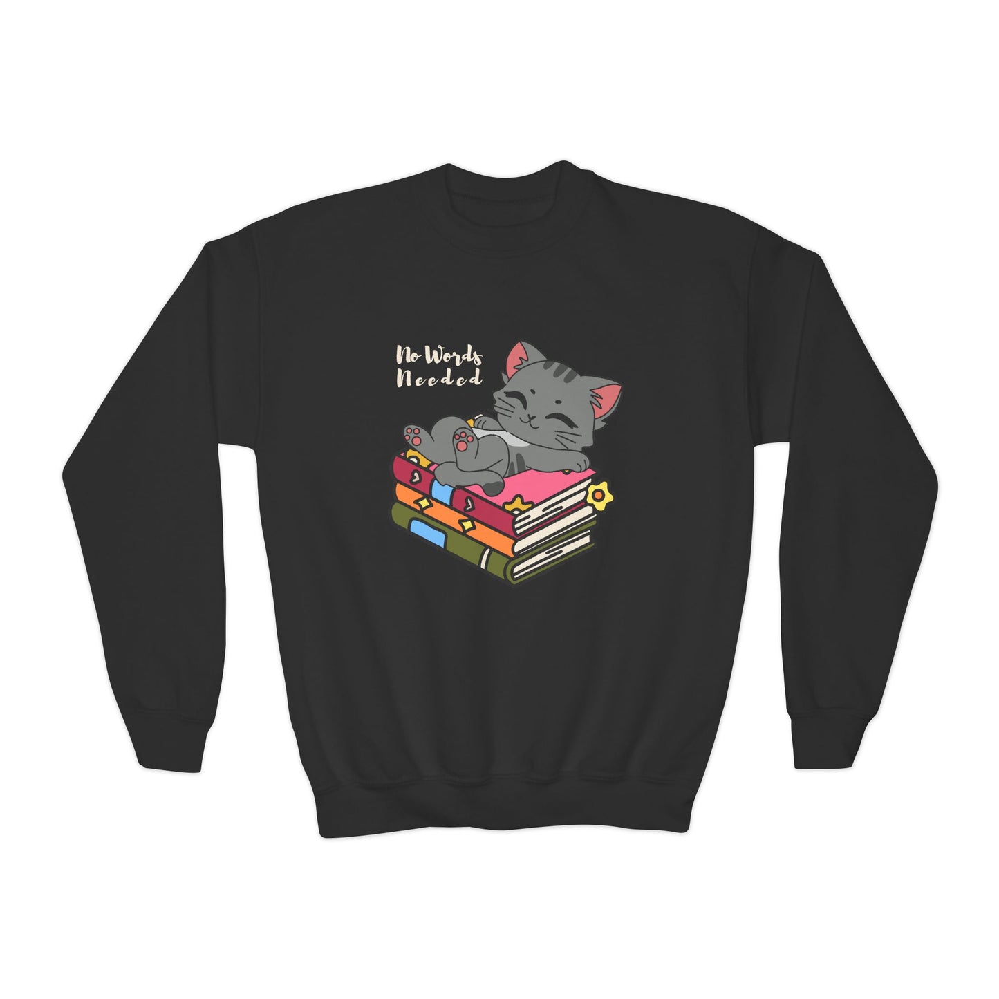 Youth No Words Needed Sweatshirt β Peace, Paws & Pages