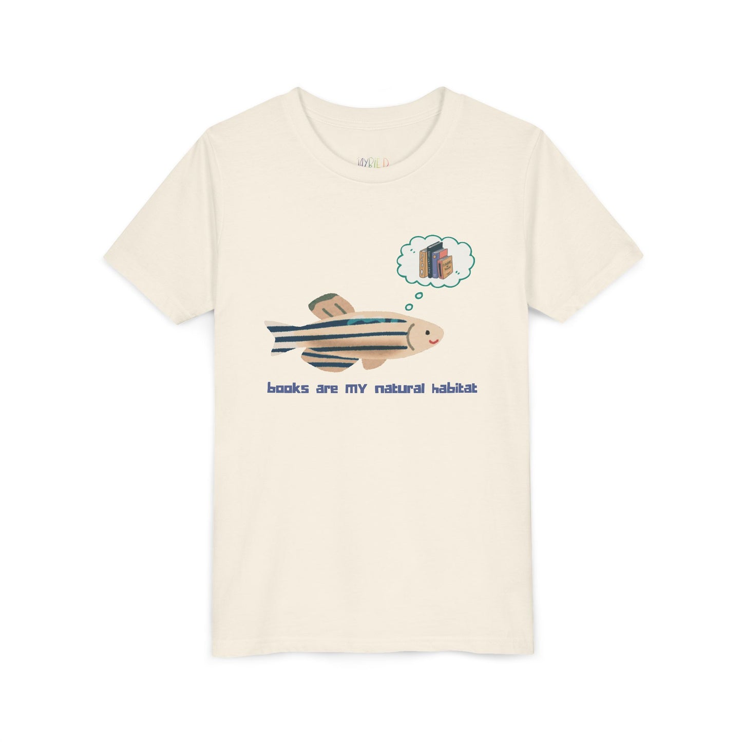 Youth Books Are My Natural Habitat Tee – Perfect for Young Bookworms, A playful design for deep-diving readers