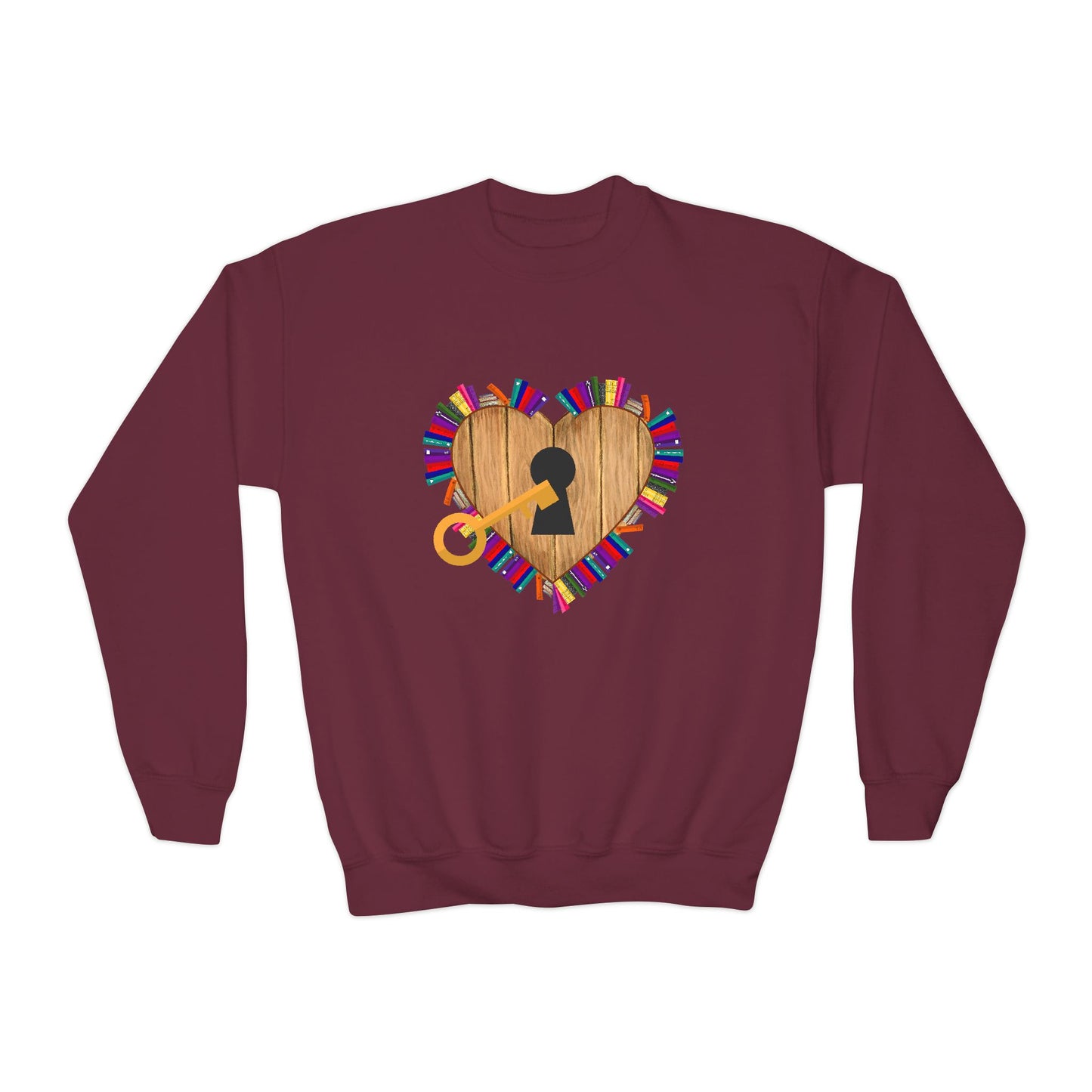 Youth Key to the Heart Sweatshirt β Unlock Your Love of Reading