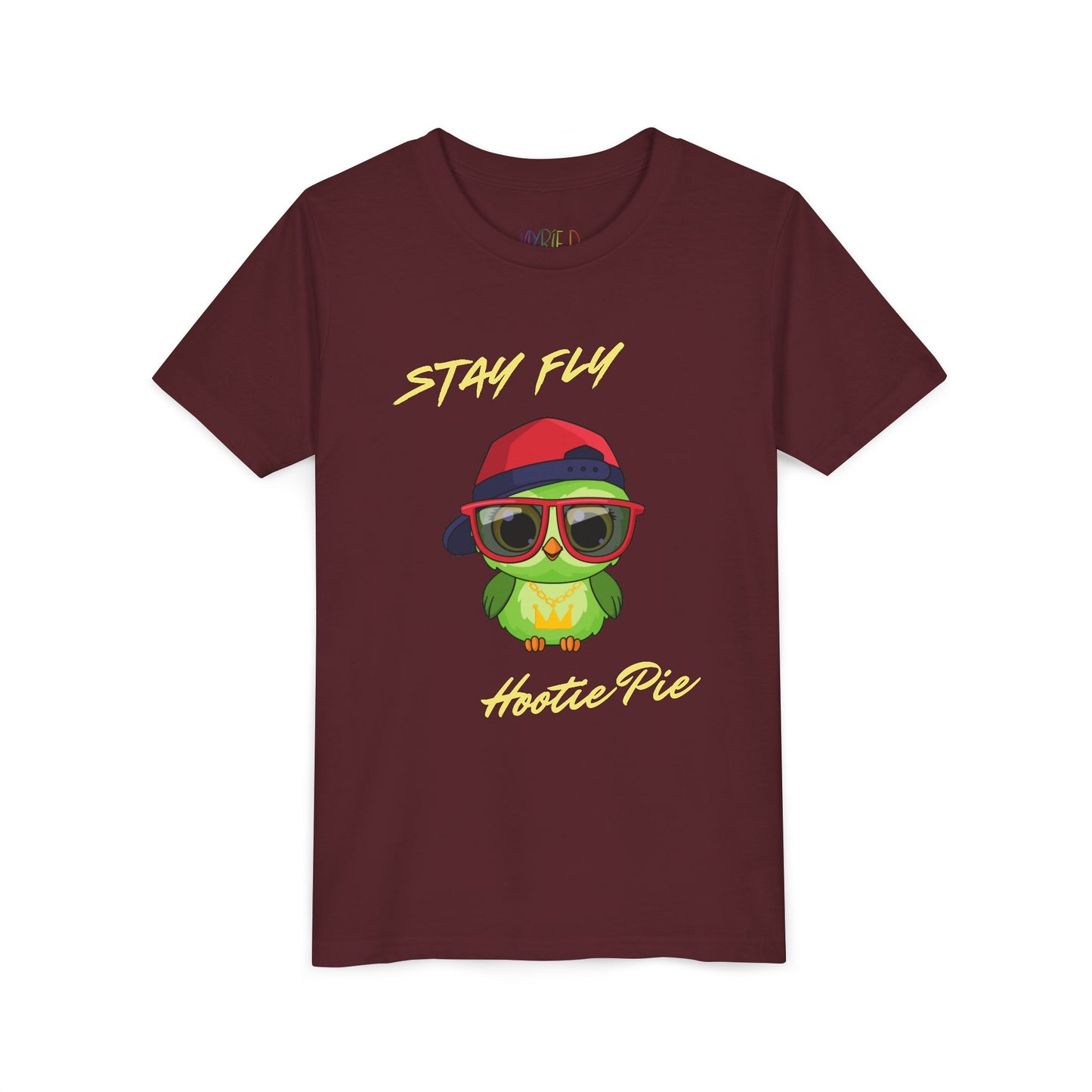 Youth Stay Fly Hootie Pie Tee – Funny Owl Shirt for Cool Kids, Retro Streetwear Style