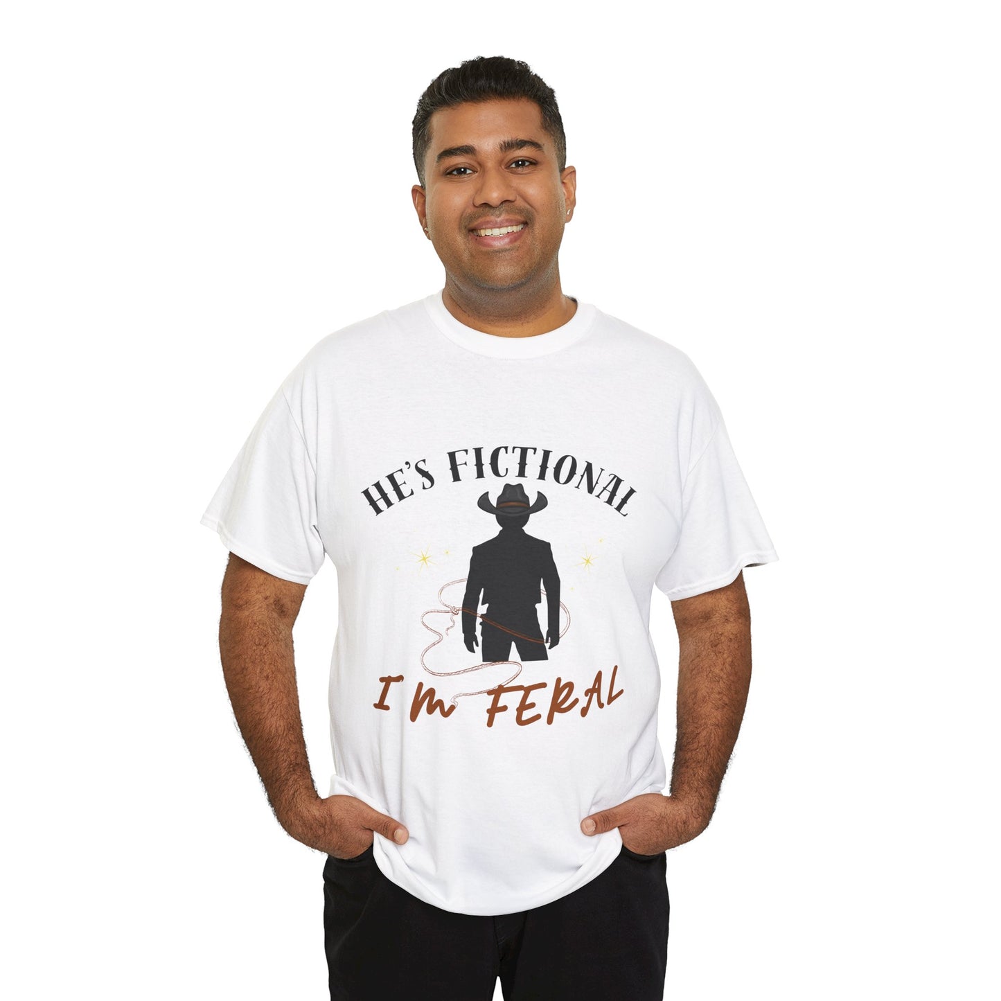 Teen/Adult Unisex Tee He’s Fictional, I’m Feral