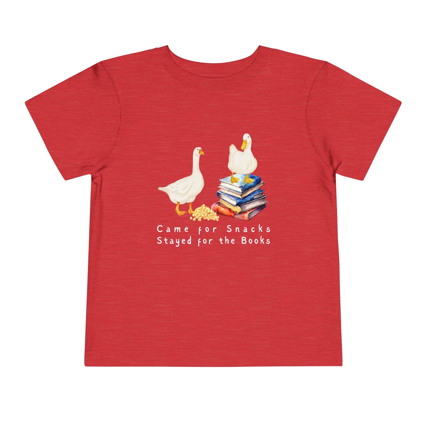 Toddler Came for Snacks Tee β Funny Book Lover Shirt for Kids