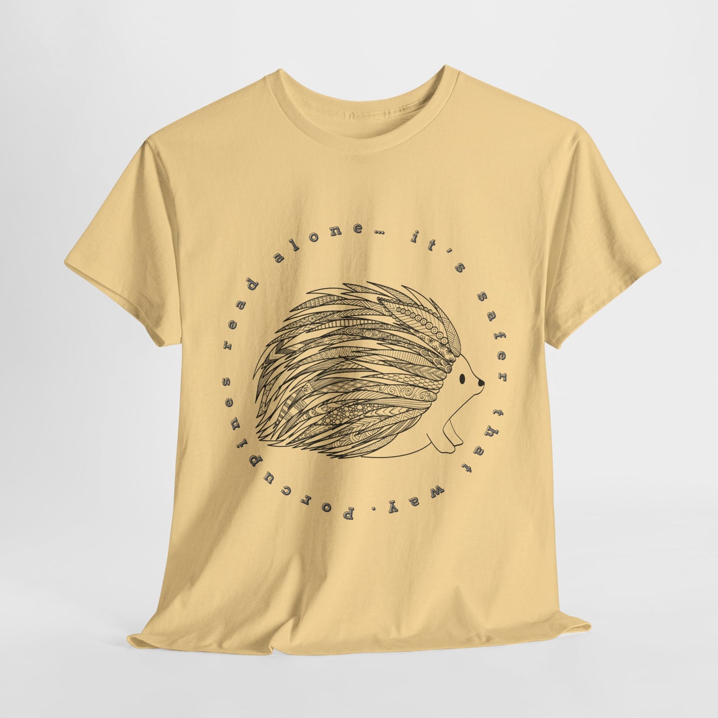 Teen/Adult Unisex β Porcupines Read Alone Tee β Spiky Introvert Humor Shirt