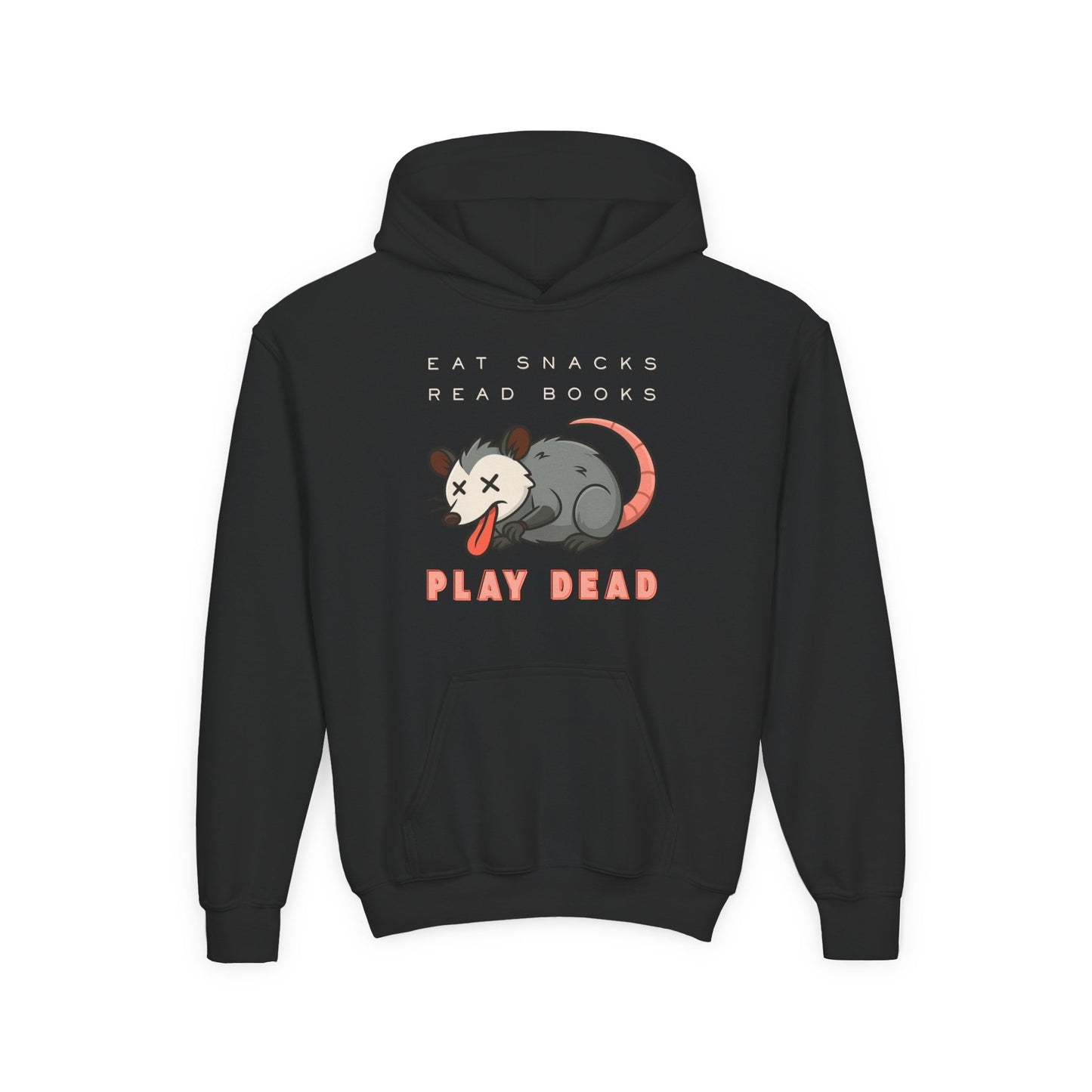 Youth Eat Snacks Read Books Play Dead Hoodie – Certified Chill Reader Mode!
