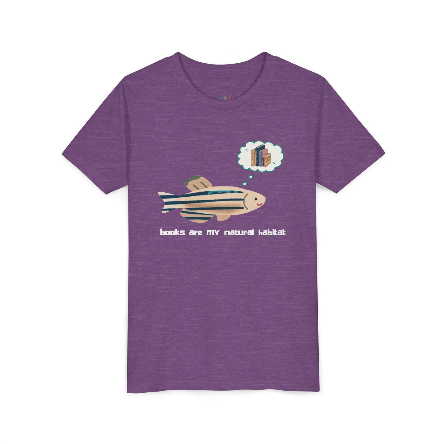 Youth Books Are My Natural Habitat Tee – Perfect for Young Bookworms, A playful design for deep-diving readers