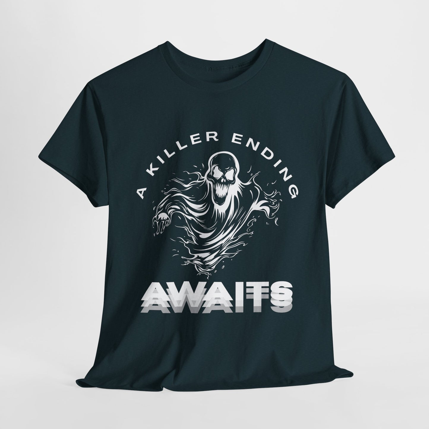 Teen/Adult Unisex A Killer Ending Awaits T-Shirt – Horror Thriller Graphic Tee