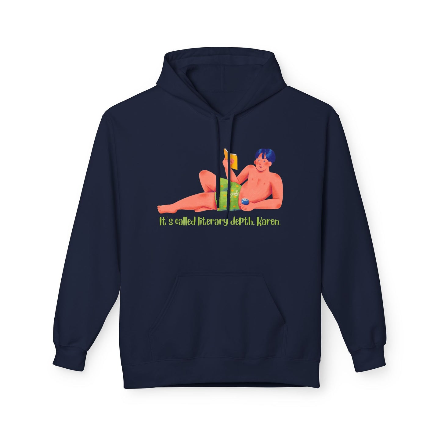 Teen/Adult Unisex Literary Depth Hoodie – Witty Reading Humor Design