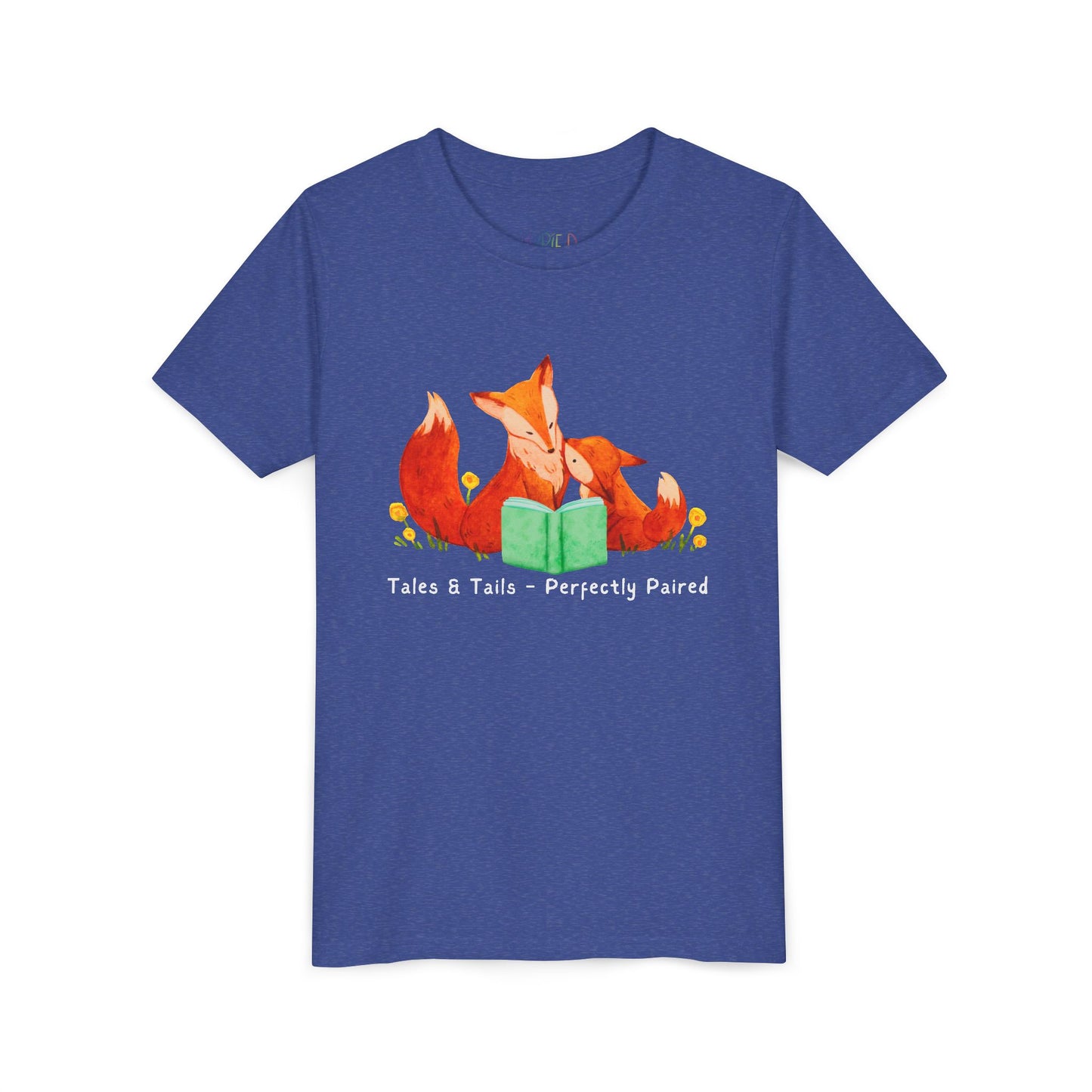 Youth Tales & Tails β Perfectly Paired Tee β Fox Reading Shirt for Snuggly Storytimes