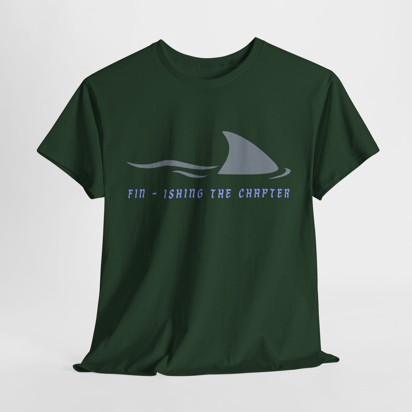 Teen/Adult Unisex Fin-ishing the Chapter – Shark Reader Tee for Book Devourers