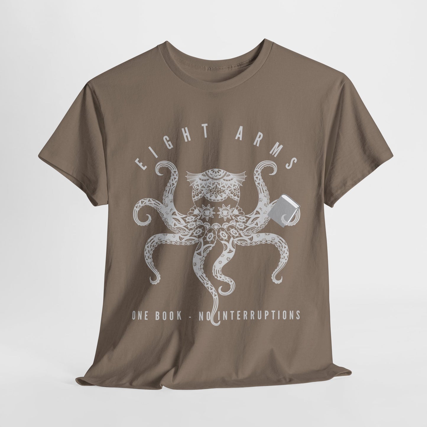 Teen/Adult Unisex β Eight Arms, One Book Tee β No Interruptions, Just Ink-Credible Reading