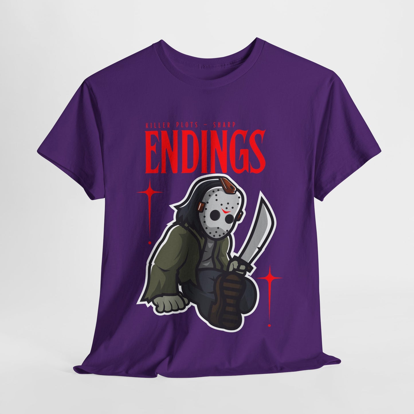 Teen/Adult Unisex Killer Plots, Sharp Endings T-Shirt – Horror Slasher Graphic Tee