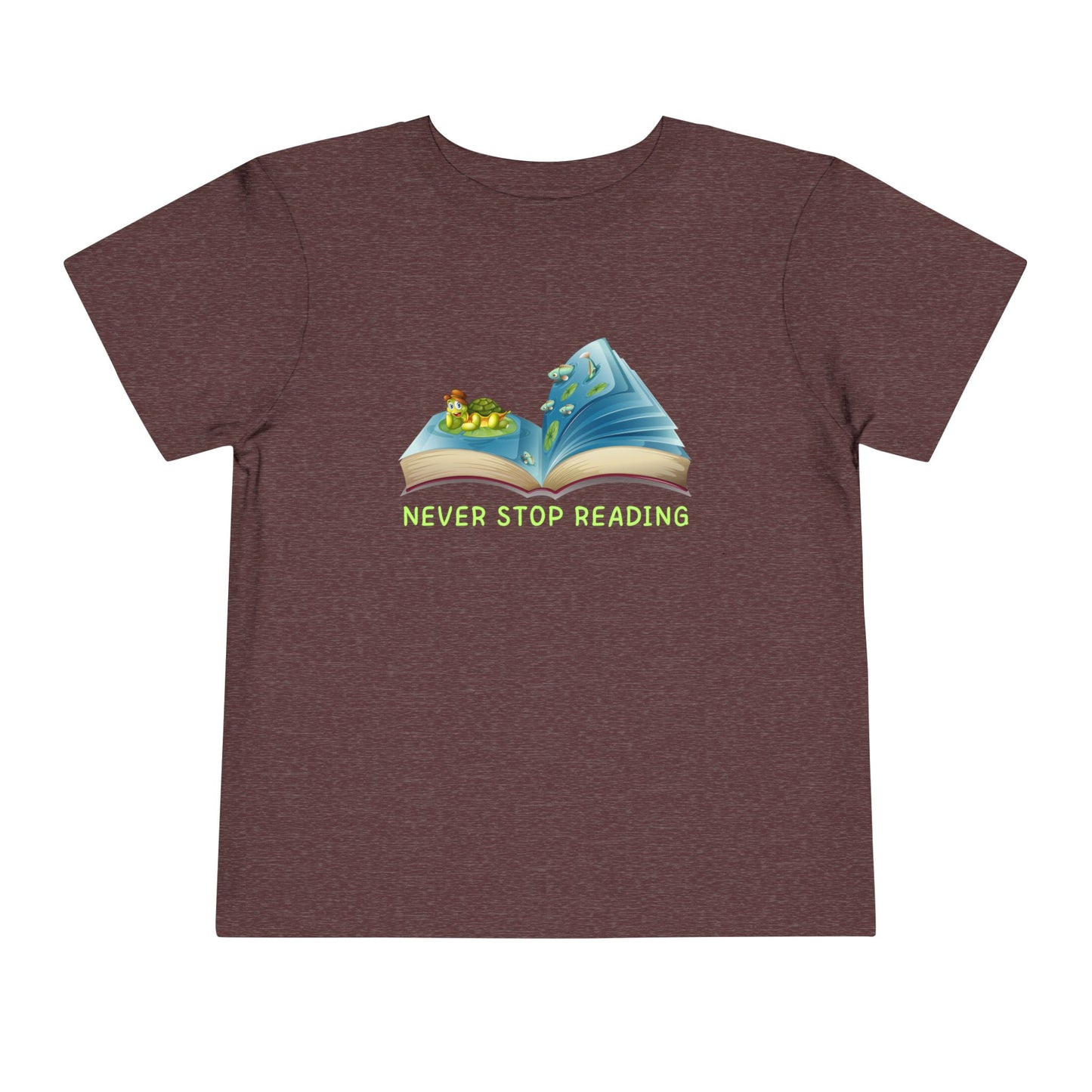 Toddler Never Stop Reading Tee β Bookworm-Inspired Shirt for Little Readers