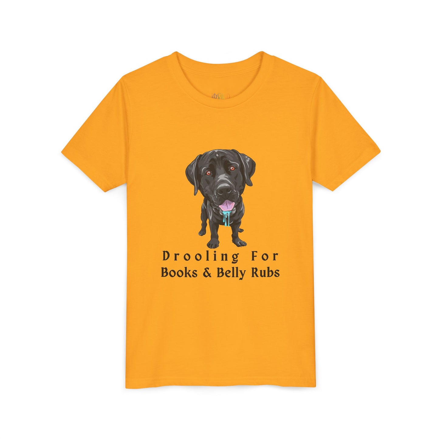 Youth Drooling for Books & Belly Rubs T-Shirt – Perfect for Dog-Loving Readers