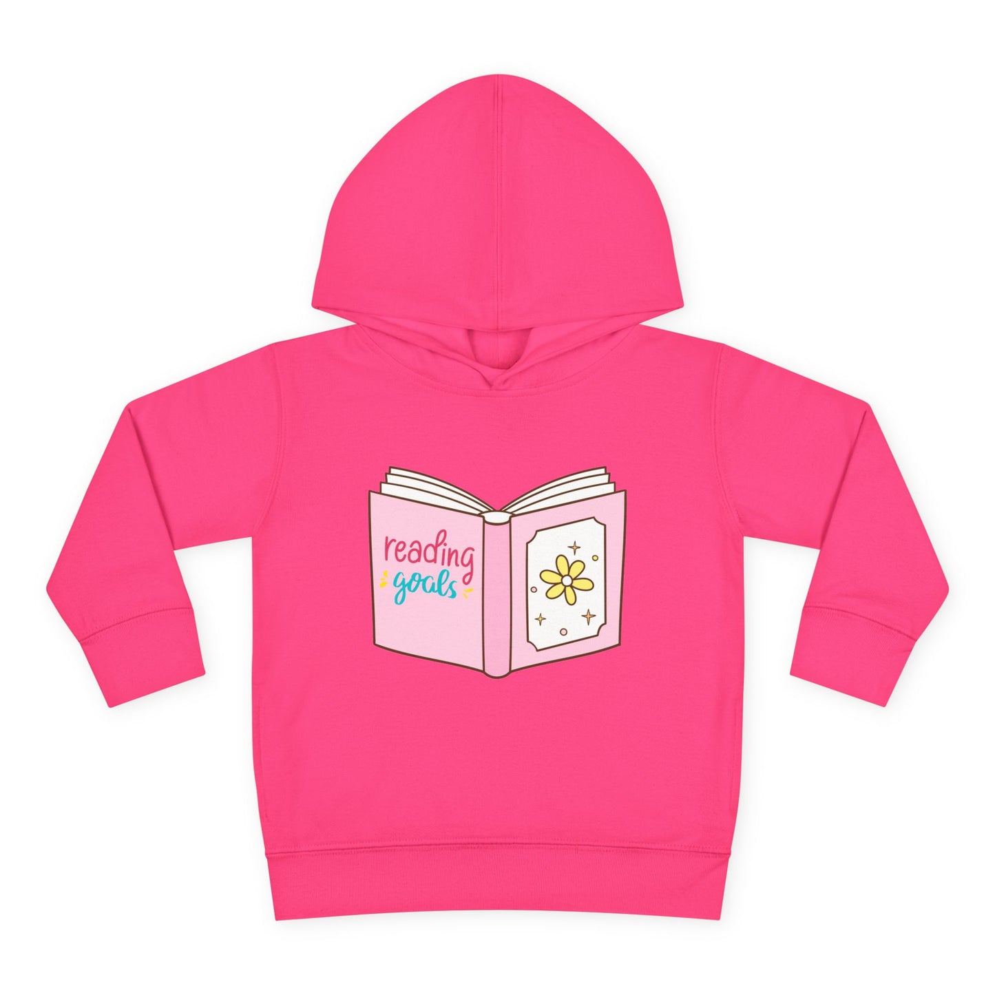 Toddler Reading Goals Hoodie – Pink Book Lover Design