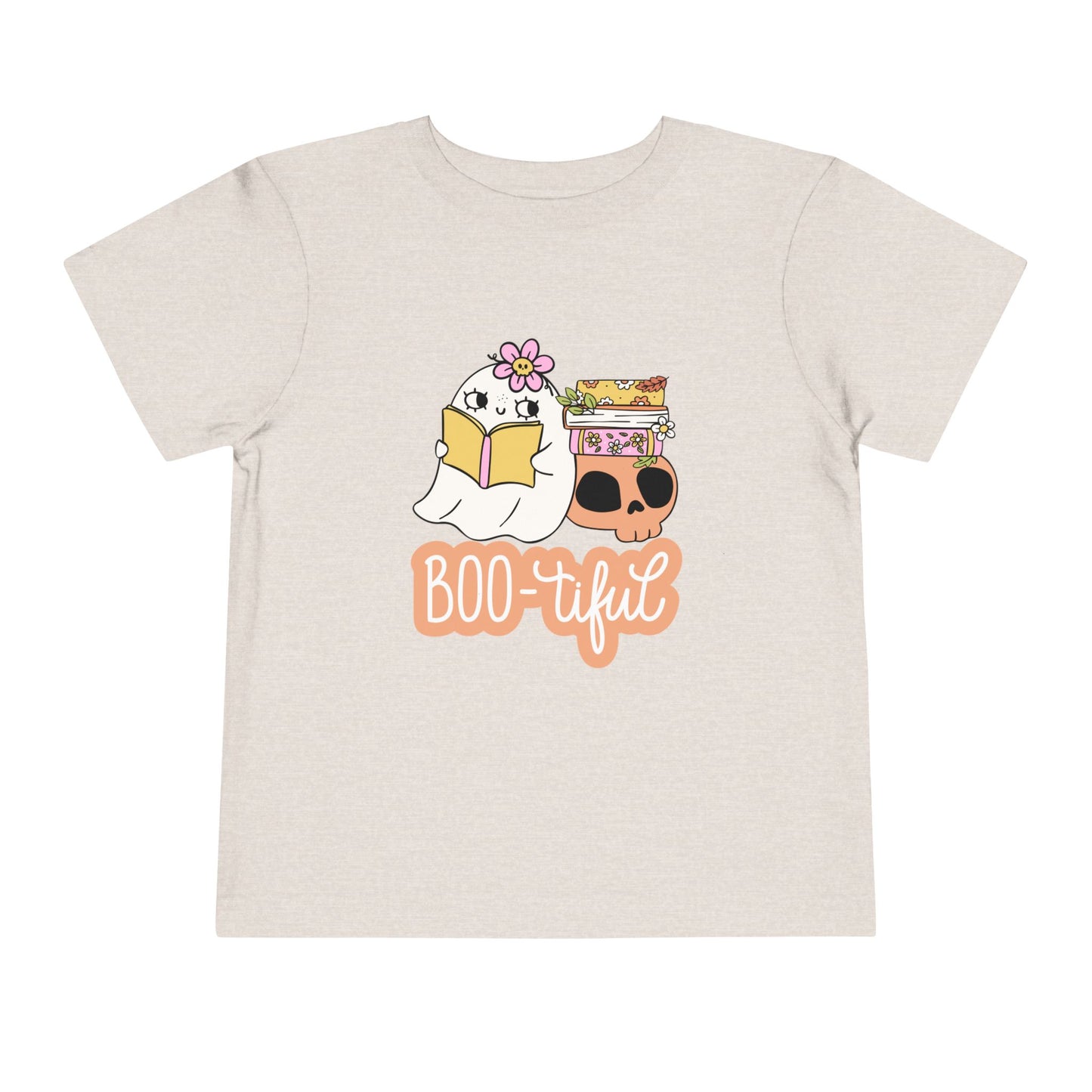 Toddler Boo-tiful Halloween Tee β Cute Ghost & Books Design