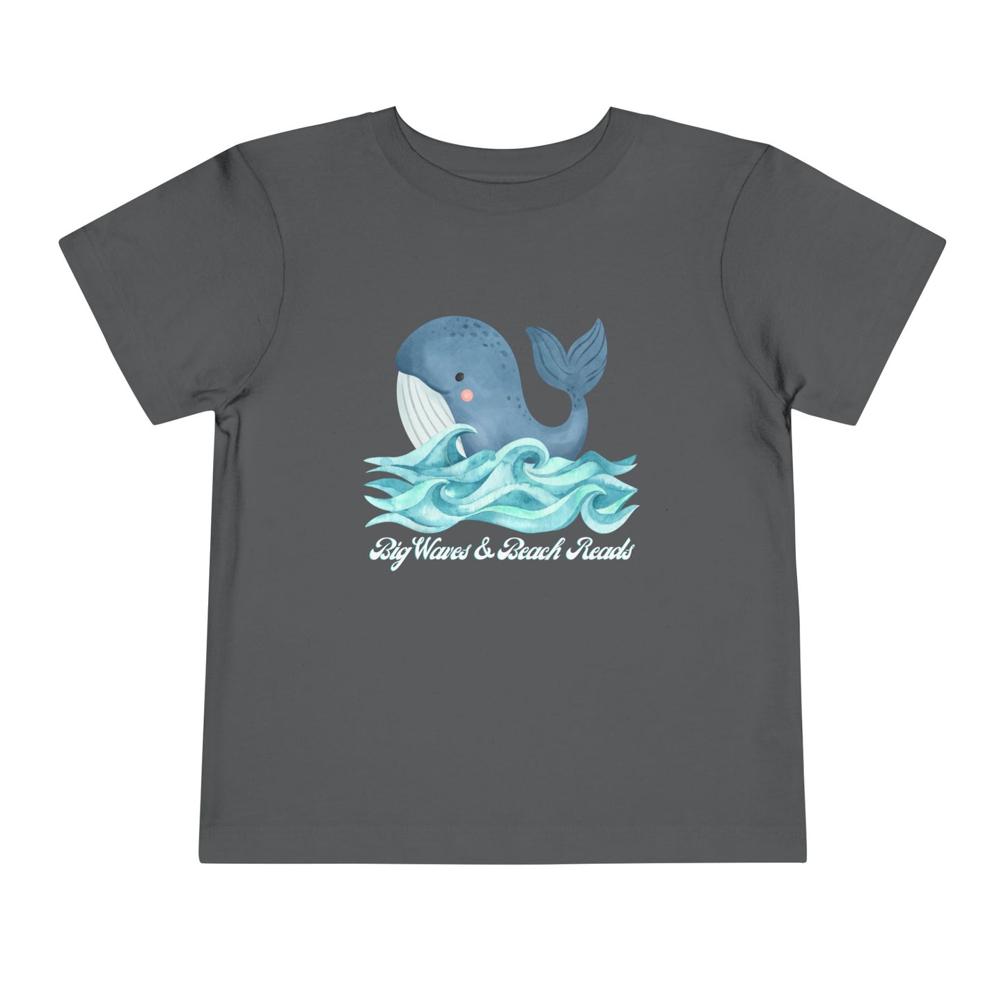 Toddler Big Waves & Beach Reads Whale Tee β Ocean-Loving Bookworm Shirt for Kids