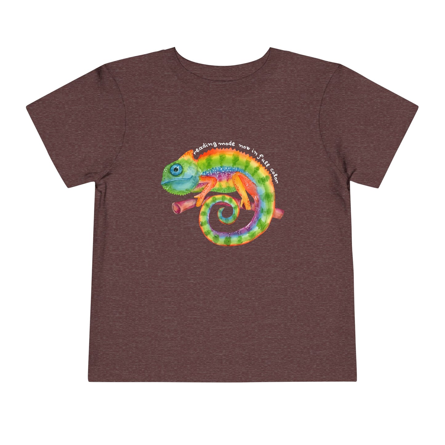 Toddler Reading Mode Chameleon Tee – Vibrant Book Lover Shirt for Kids