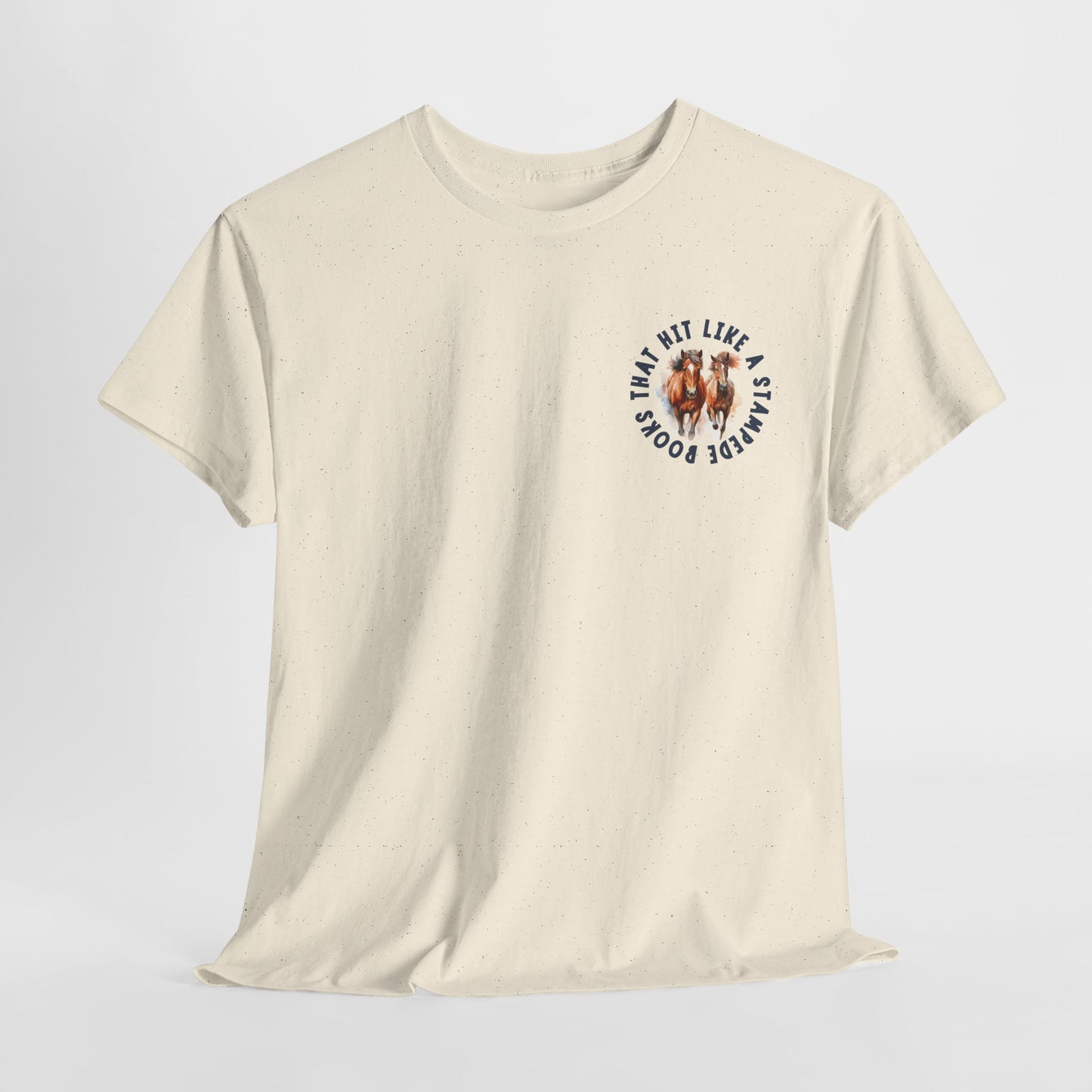 Teen/Adult Unisex Tee – Books That Hit Like a Stampede (Little Edition)