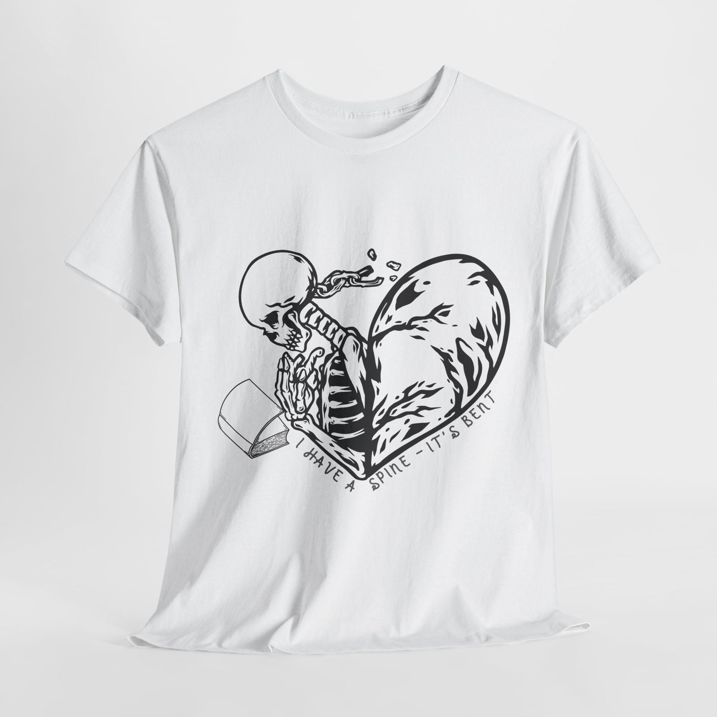 Teen/Adult Unisex Skeleton Heart T-Shirt – “I Have a Bone to Pick” Gothic Graphic Tee
