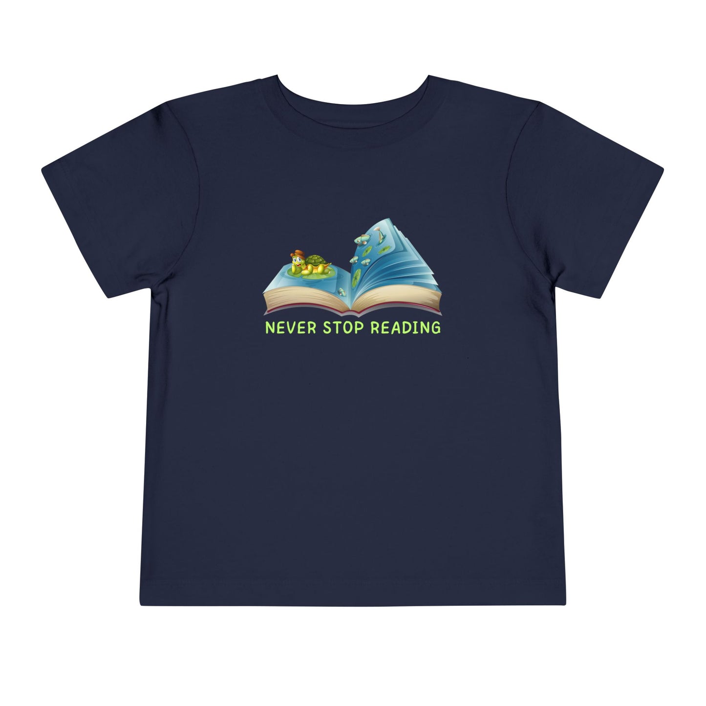 Toddler Never Stop Reading Tee β Bookworm-Inspired Shirt for Little Readers