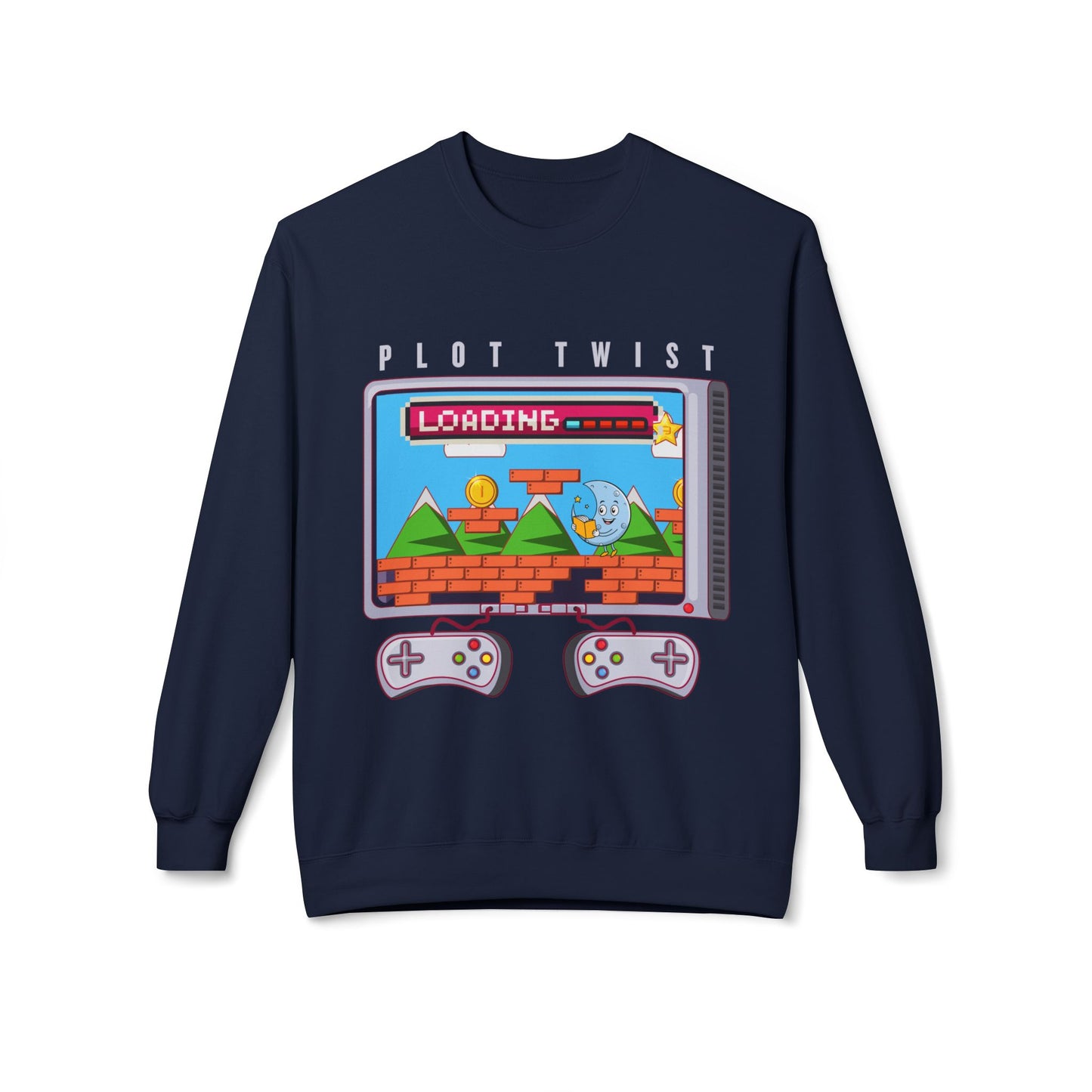 Teen/Adult Unisex Plot Twist Loading Sweatshirt – Gamer Story Crossover for Readers and Players
