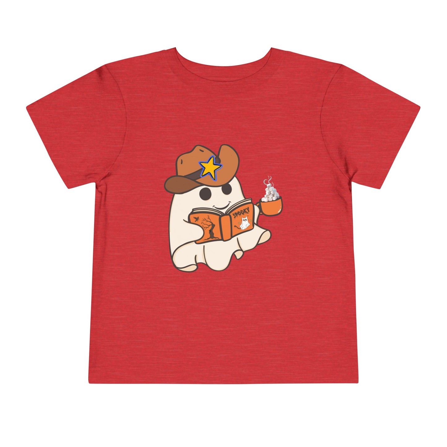Toddler Cowboy Ghost Reading Tee – Spooky Cute Storytime Shirt