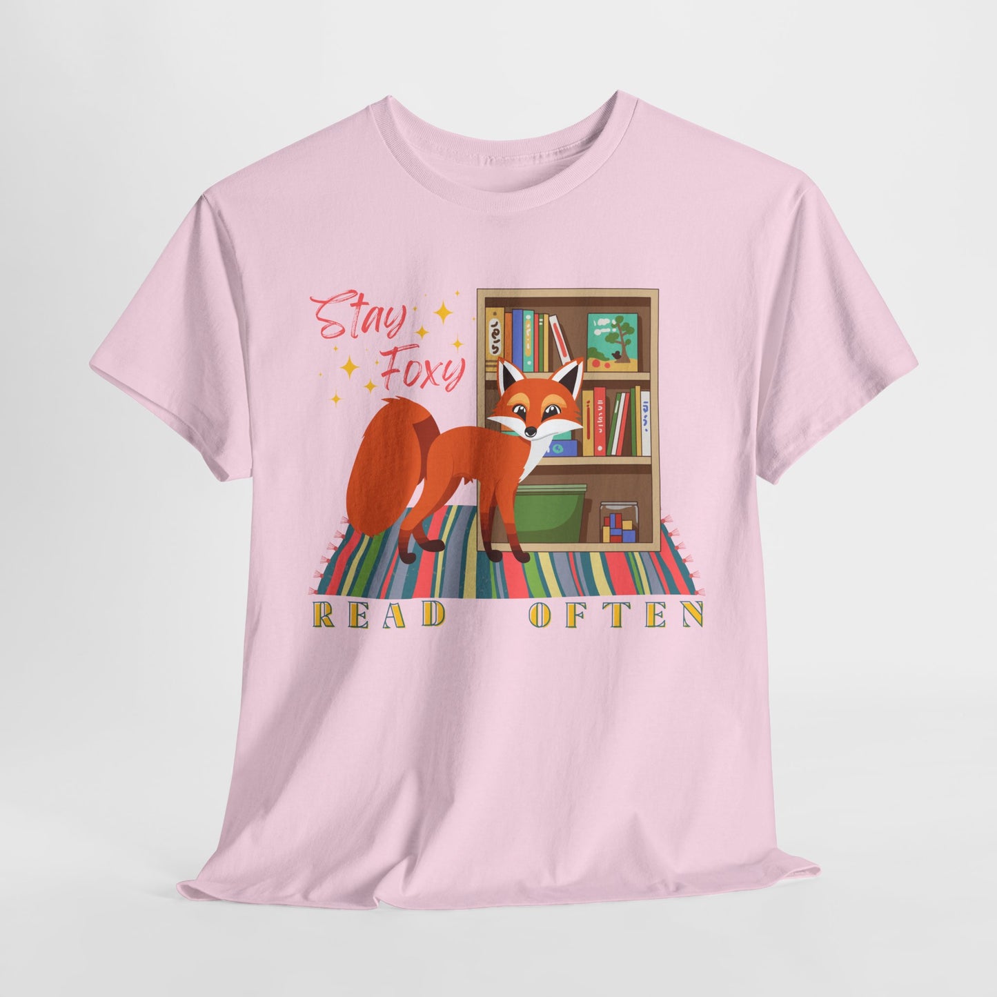 Teen/Adult Unisex “Stay Foxy, Read Often” Fox Tee