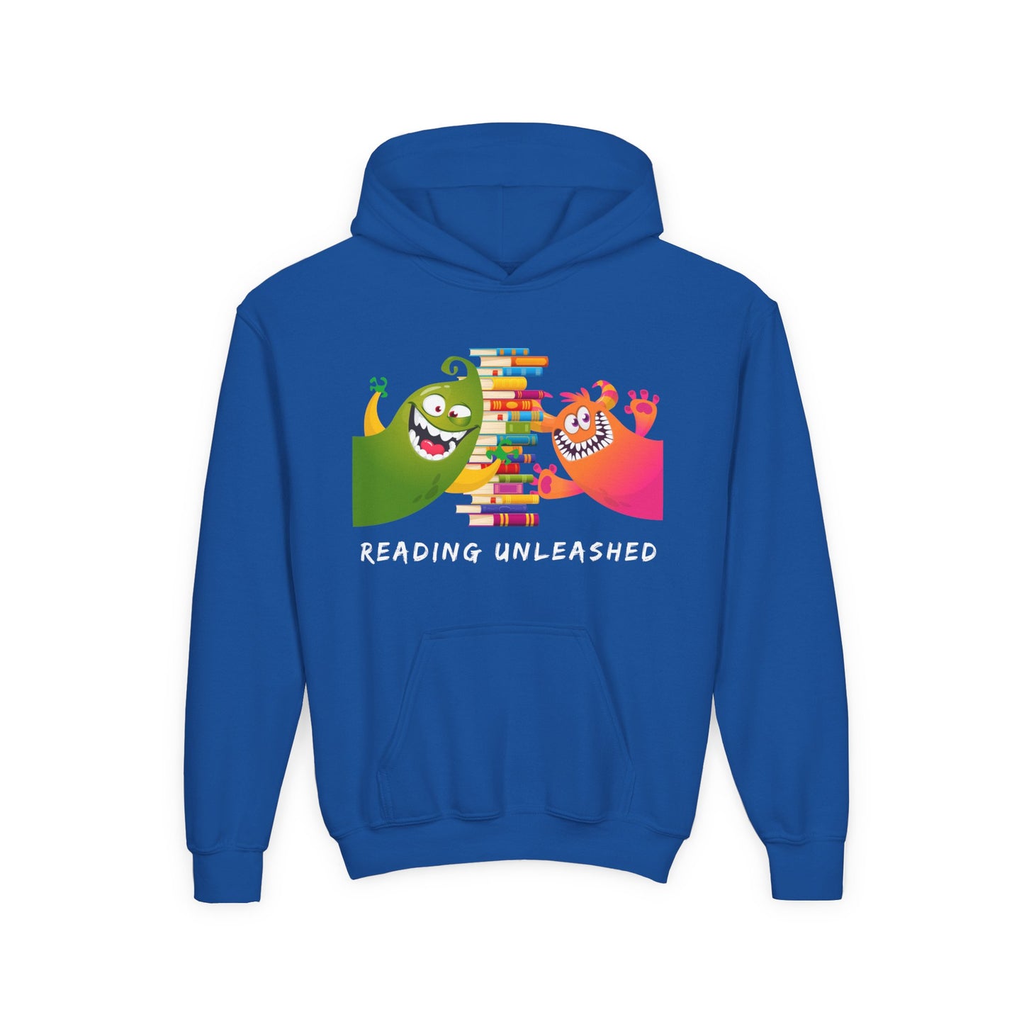 Youth Reading Unleashed Hoodie β Monsters Love Books Too!
