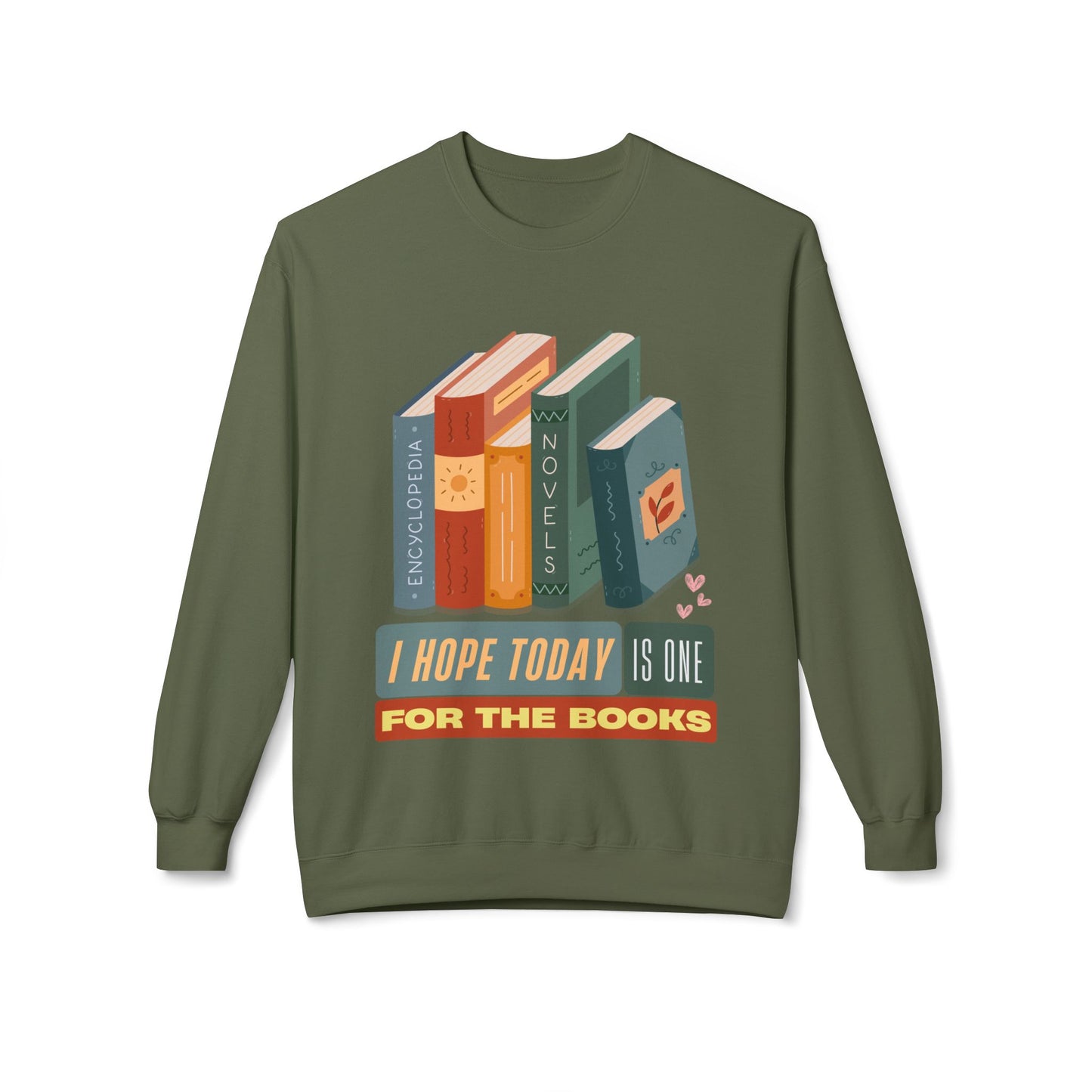 Teen/Adult Unisex One for the Books Sweatshirt – Retro Reader Design for Book Lovers
