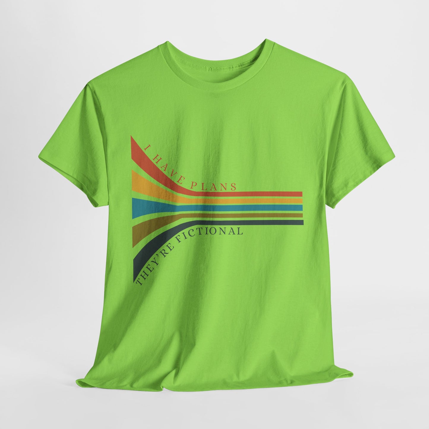 Teen/Adult Unisex I Have Plans – They’re Fictional Tee – Introvert Humor for Book-Loving Souls
