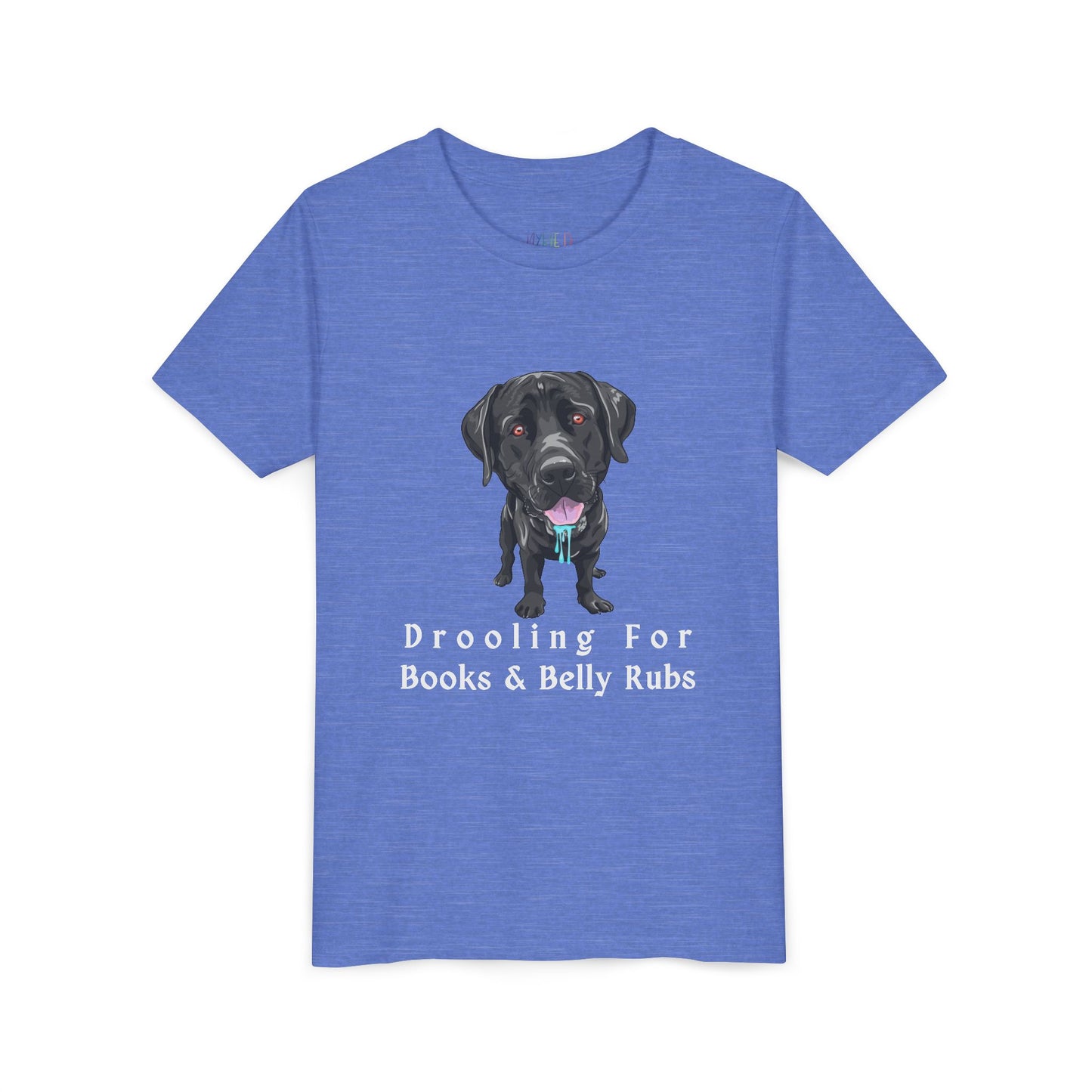 Youth Drooling for Books & Belly Rubs T-Shirt – Perfect for Dog-Loving Readers