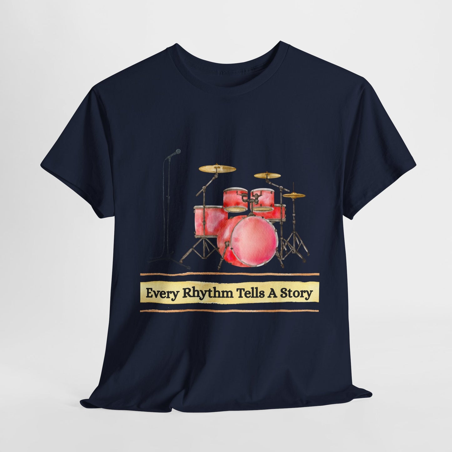Teen/Adult Unisex Every Rhythm Tells a Story Tee – For Readers, Writers & Rockers Alike