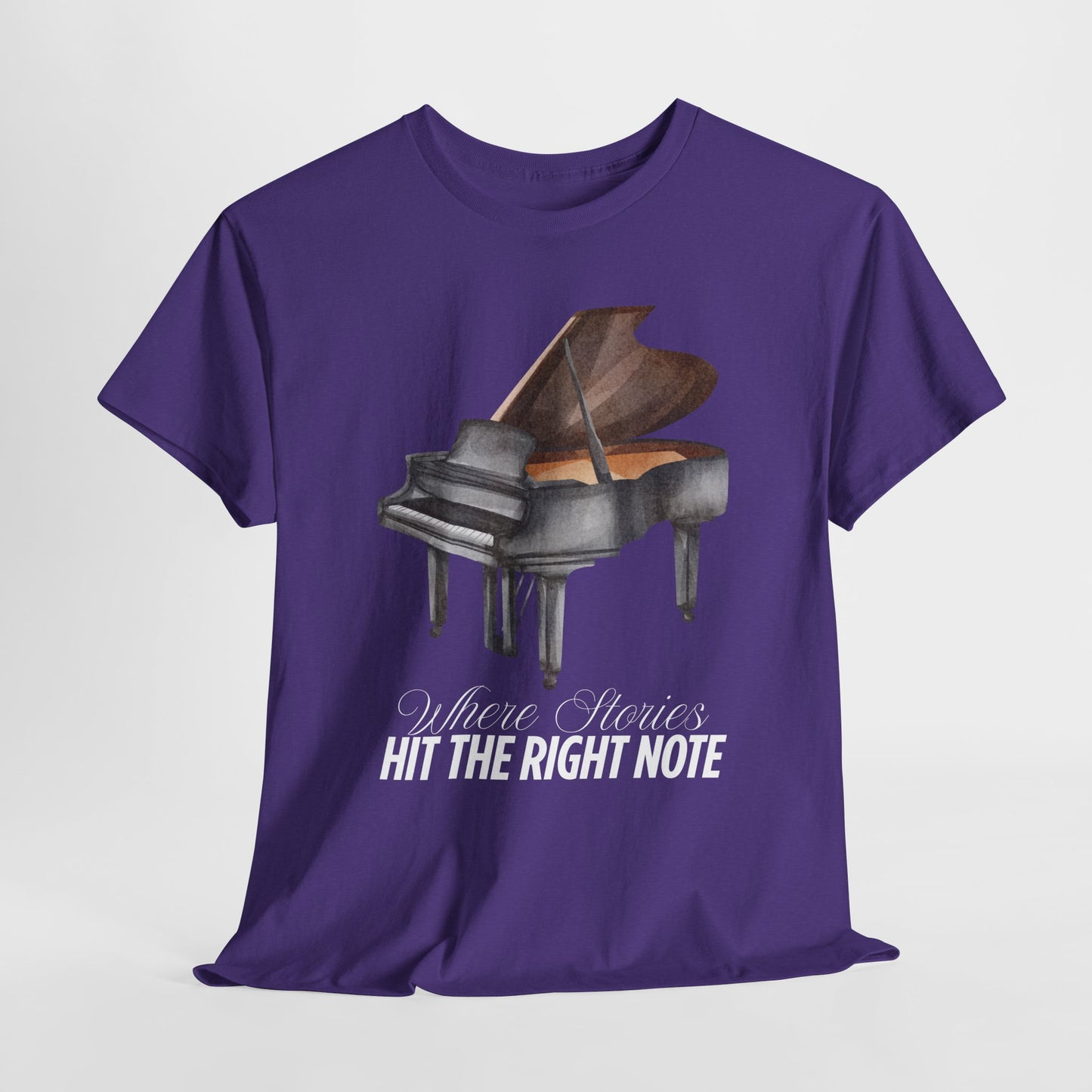 Teen/Adult Unisex Hit the Right Note Tee – For Readers and Musicians Who Feel Every Word