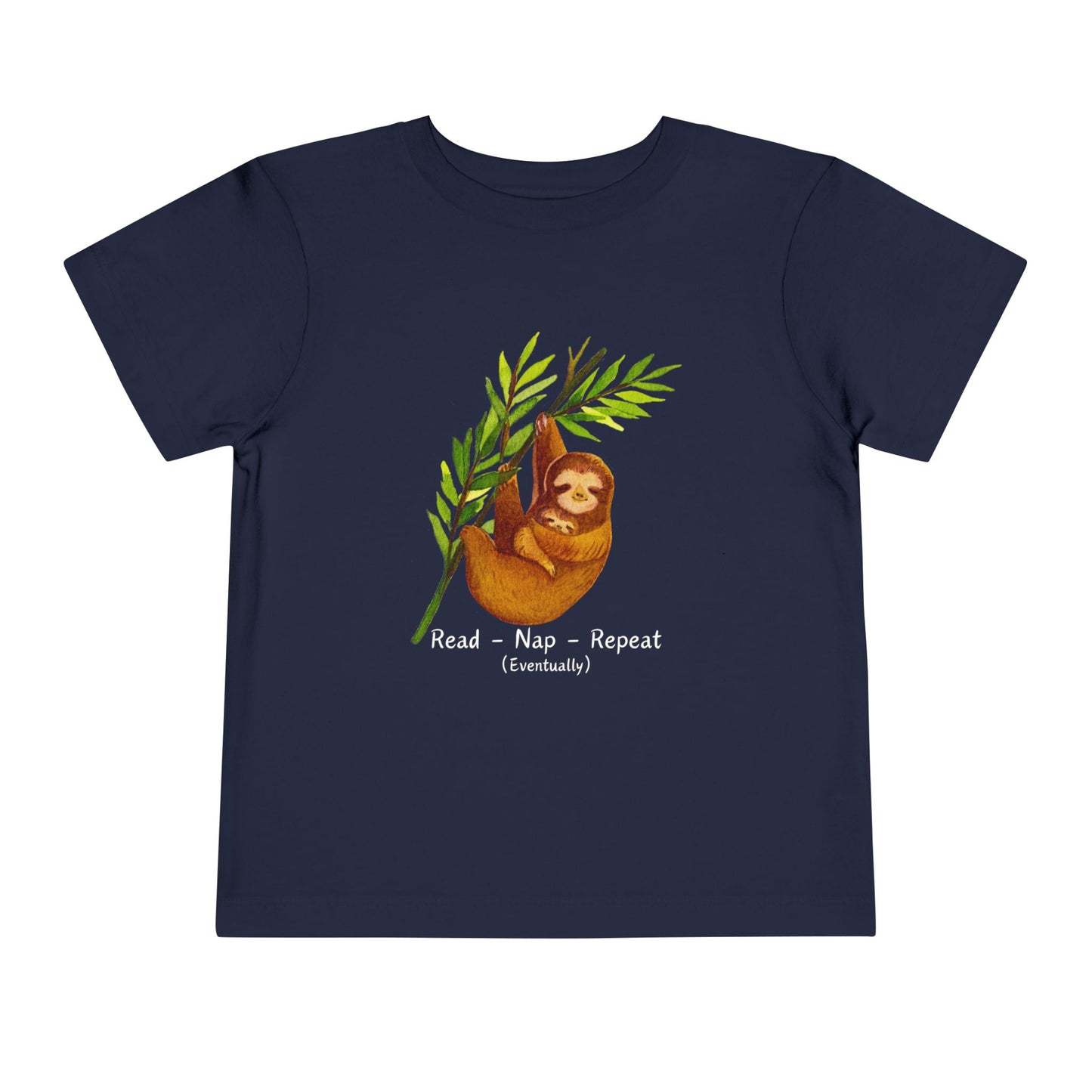 Toddler Read Nap Repeat Sloth Tee – Cozy Gift for Bookworms & Slow-Paced Days