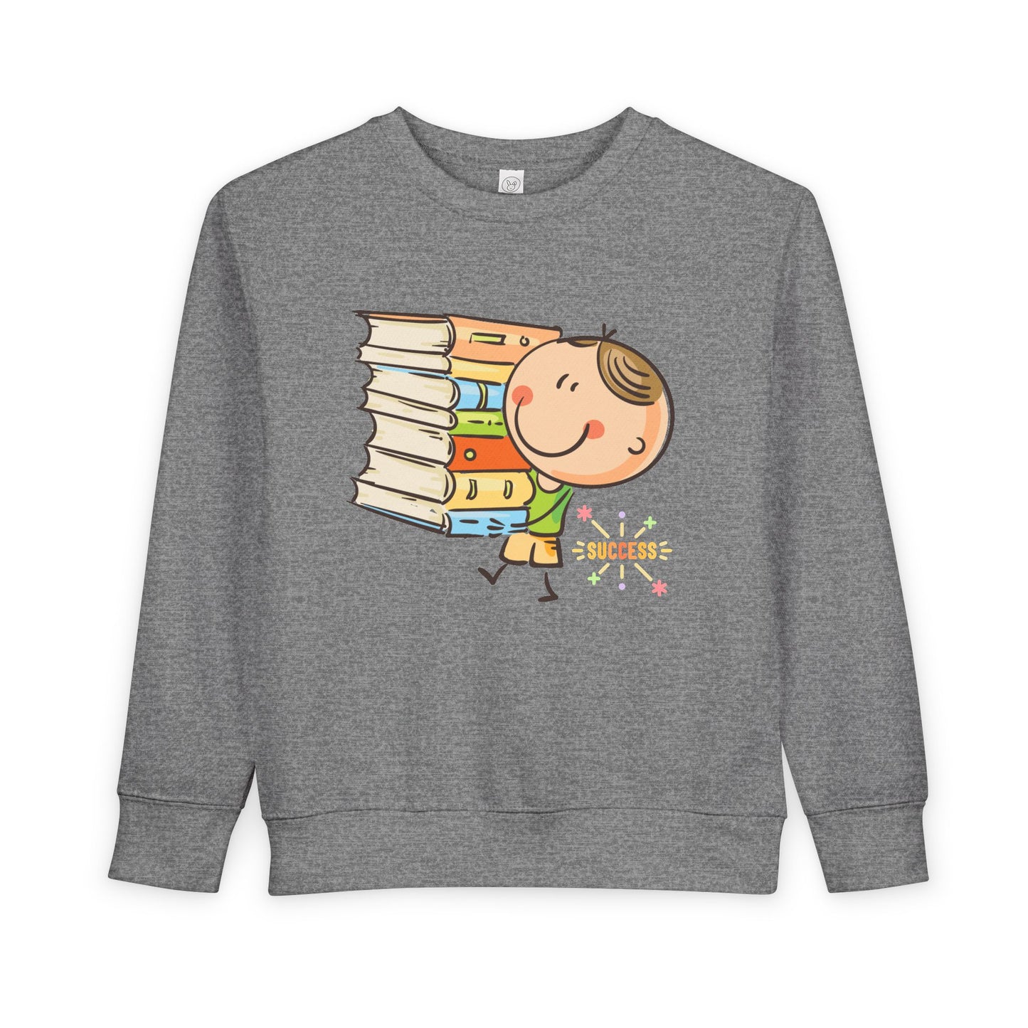 Toddler Stacked for Success Sweatshirt – Motivational Book Lover Crewneck