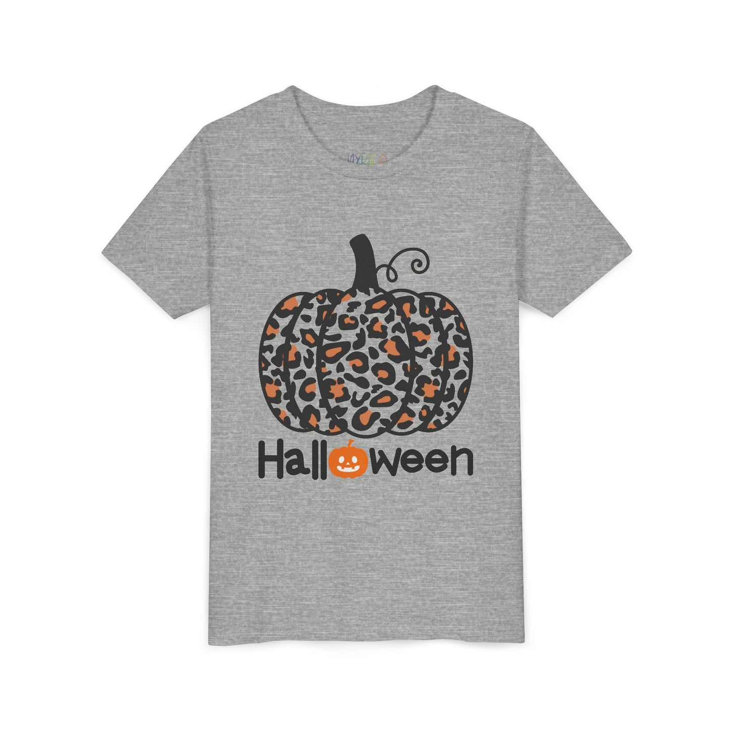 Youth Halloween Leopard Pumpkin T-Shirt – Trendy Spooky Season Style