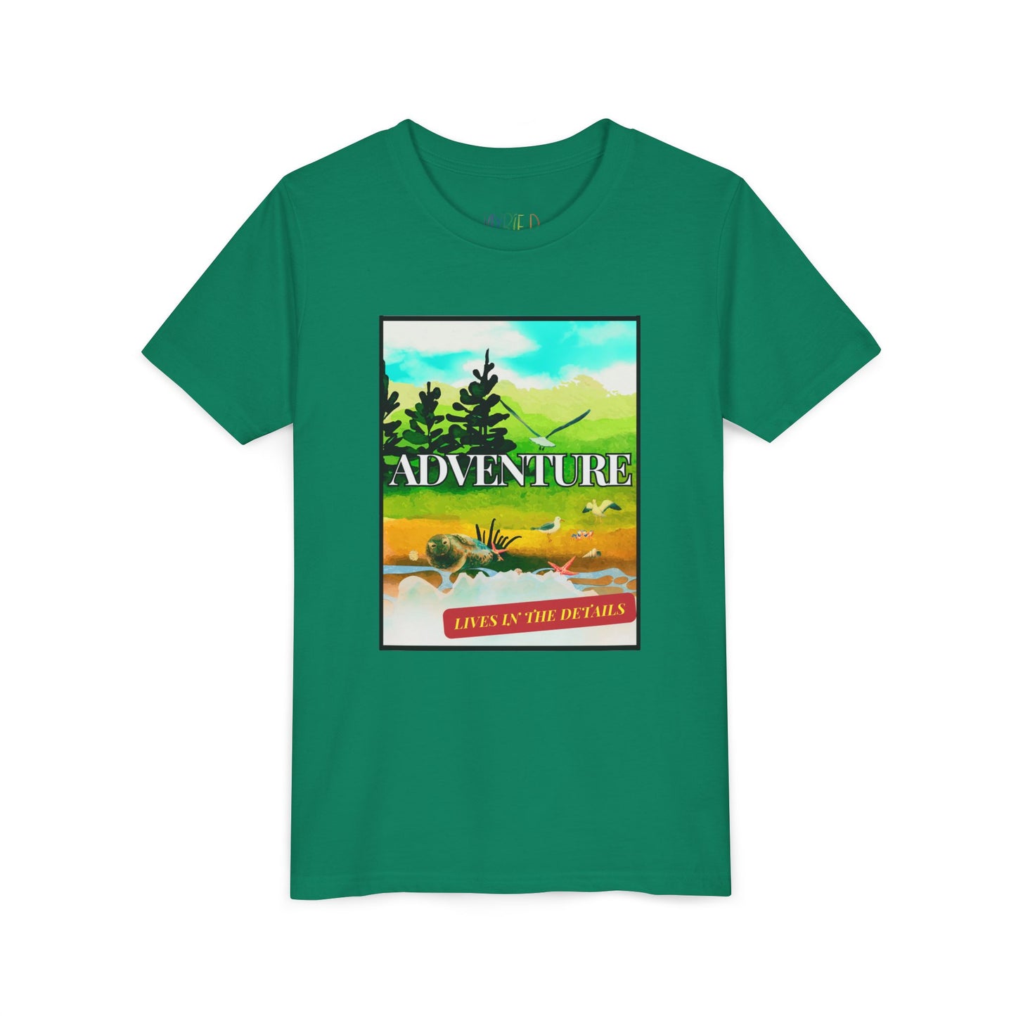 Youth Adventure Lives in the Details Tee – Nature Explorer Shirt for Kids, Curiosity-Driven Outdoor Apparel