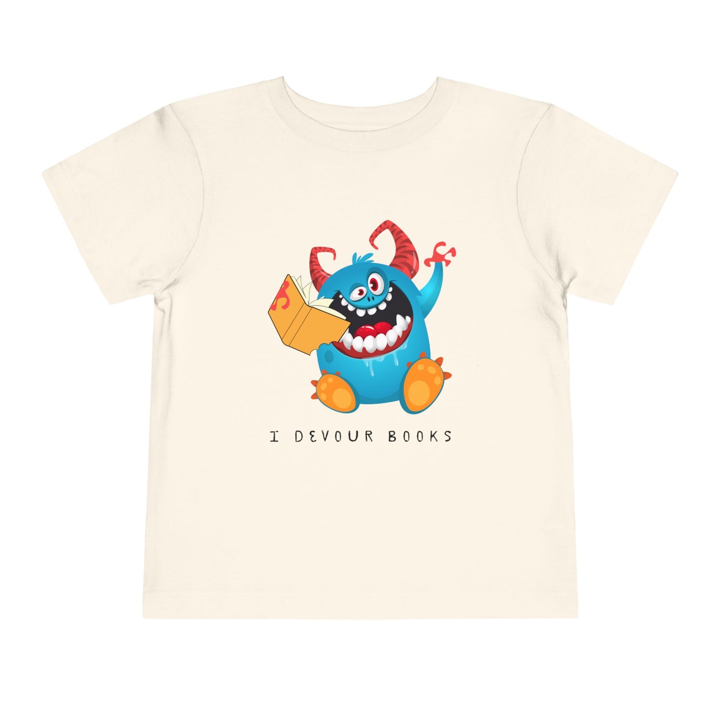 Toddler I Devour Books Monster Tee
