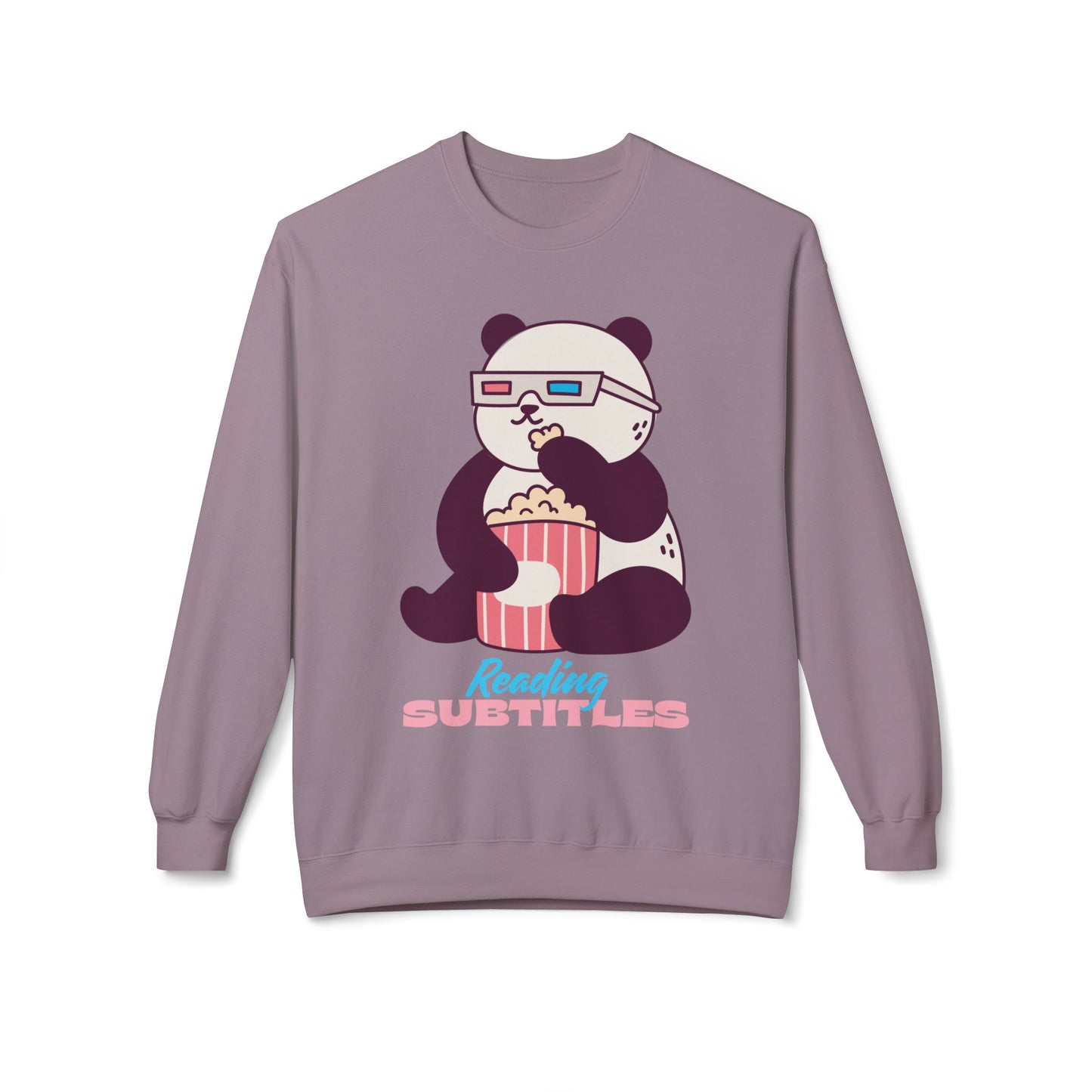 Teen/Adult Unisex Reading Subtitles Sweatshirt – Cozy Movie Night Bookish Apparel