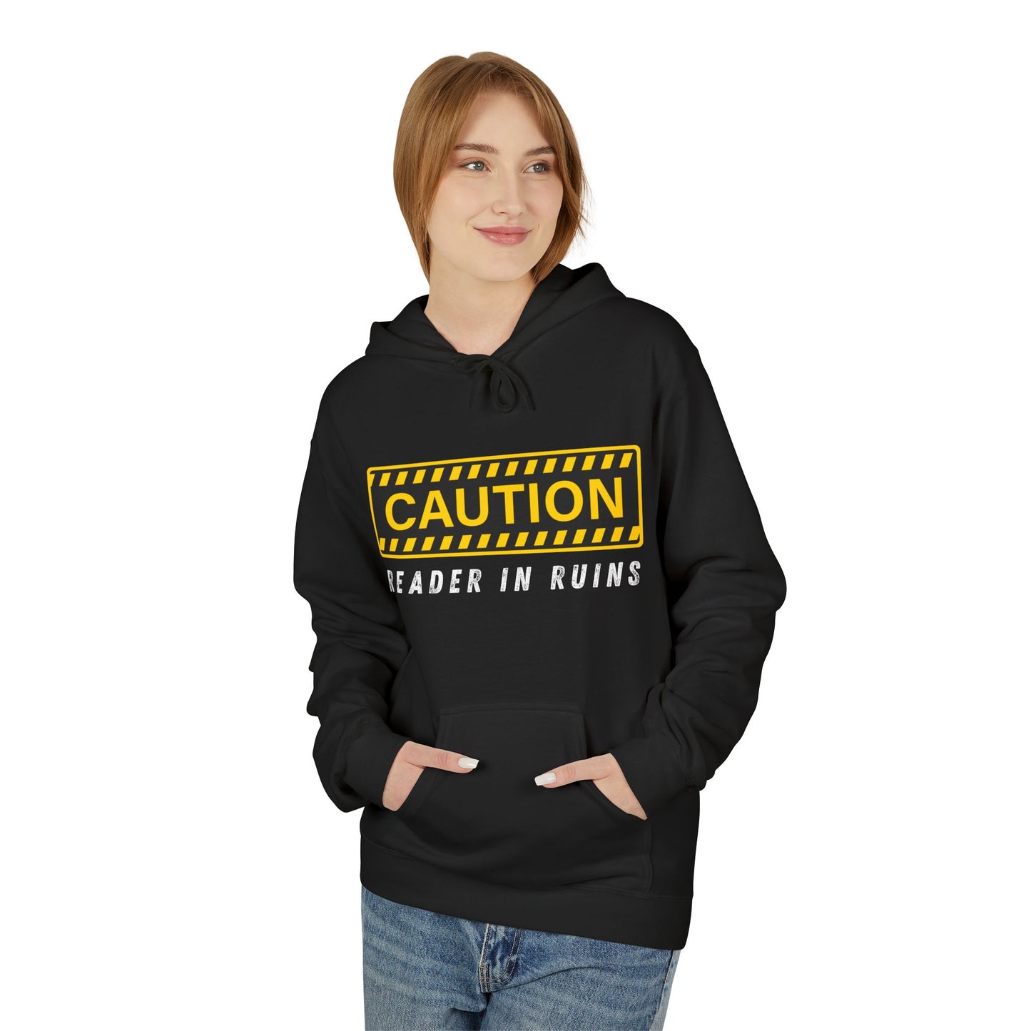 Teen/Adult Unisex Reader in Ruins Hoodie – Funny Emotional Book Lover Design