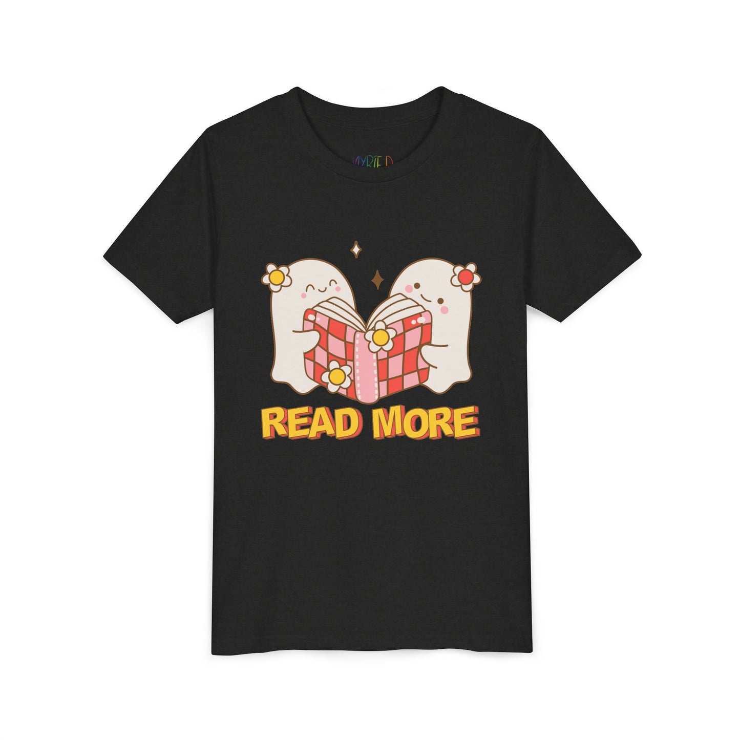 Youth Boo Ghosts “Read More” T-Shirt – Fun Halloween Reading Shirt for Kids