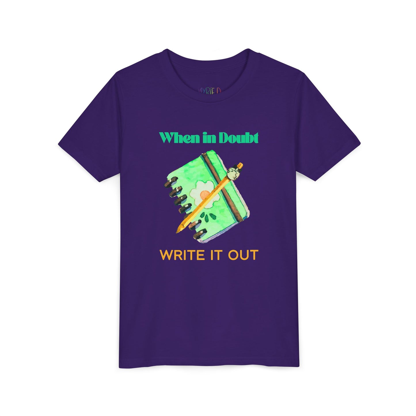 Youth Write It Out Tee – Creative Coping Shirt for Thoughtful Kids, Journal Lovers & Budding Authors