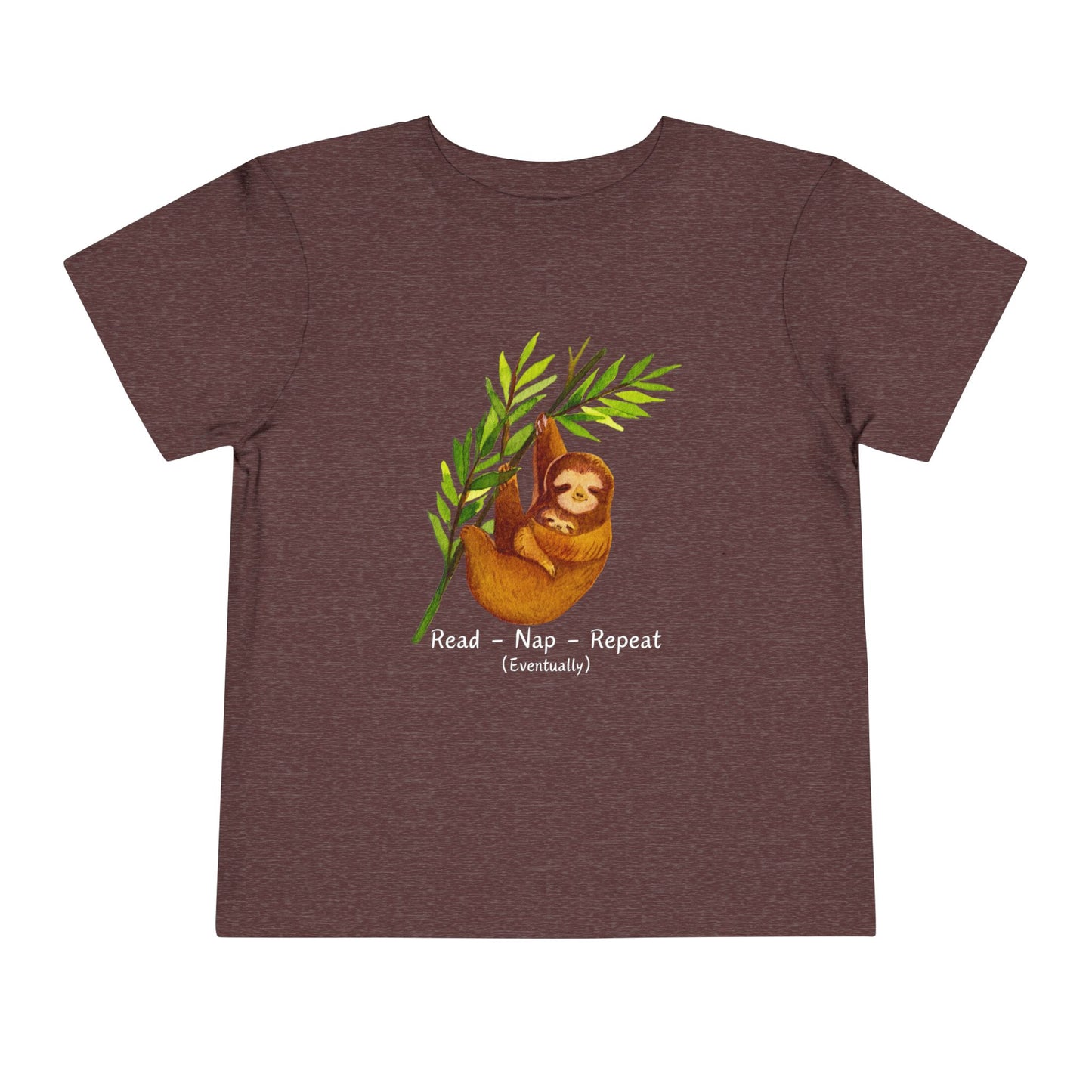 Toddler Read Nap Repeat Sloth Tee – Cozy Gift for Bookworms & Slow-Paced Days