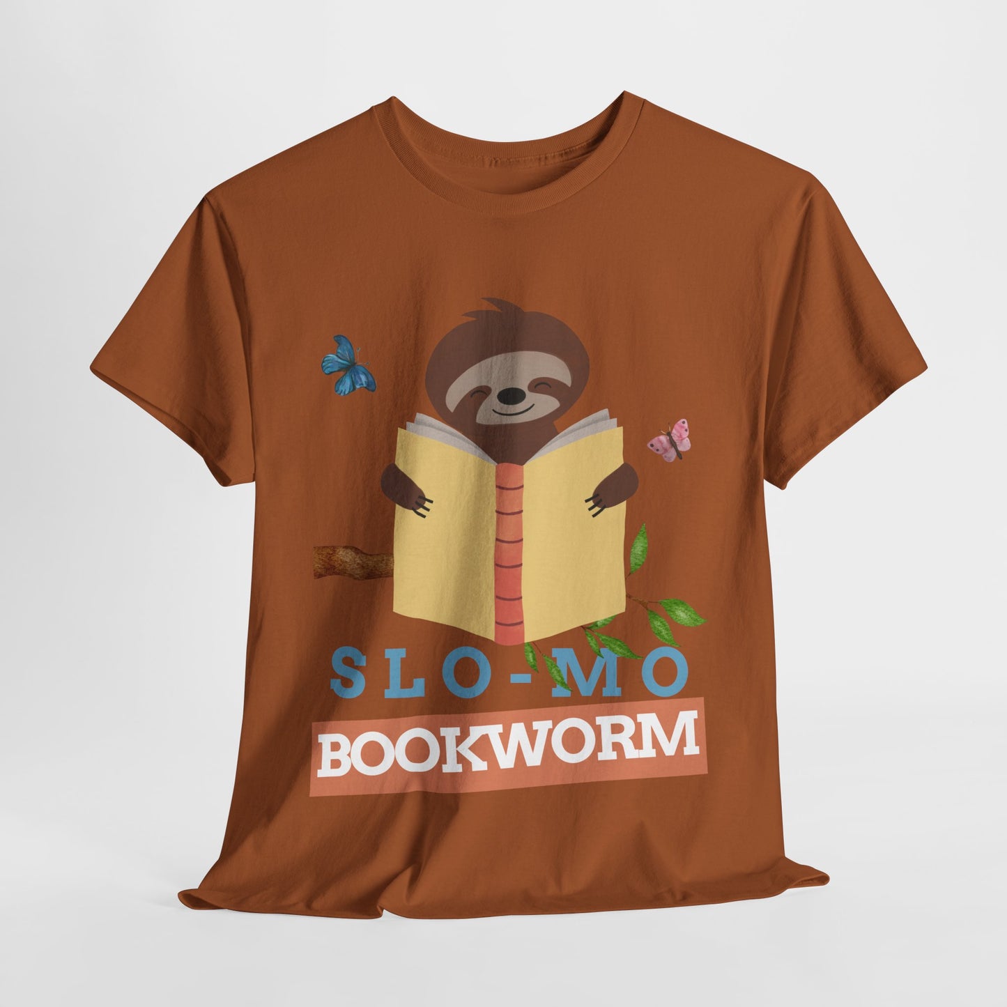 Teen/Adult Unisex – Slo-Mo Bookworm Sloth Tee