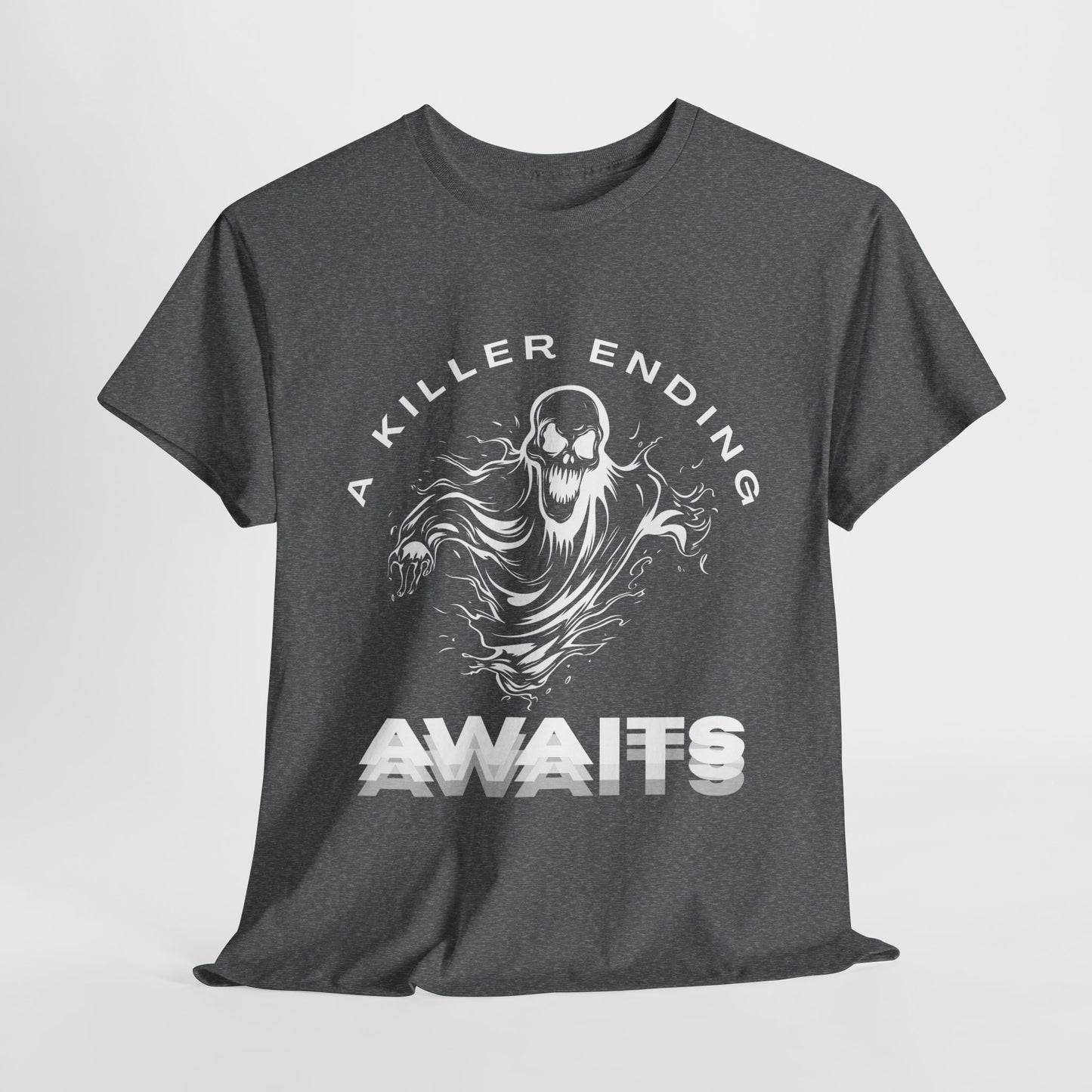 Teen/Adult Unisex A Killer Ending Awaits T-Shirt – Horror Thriller Graphic Tee