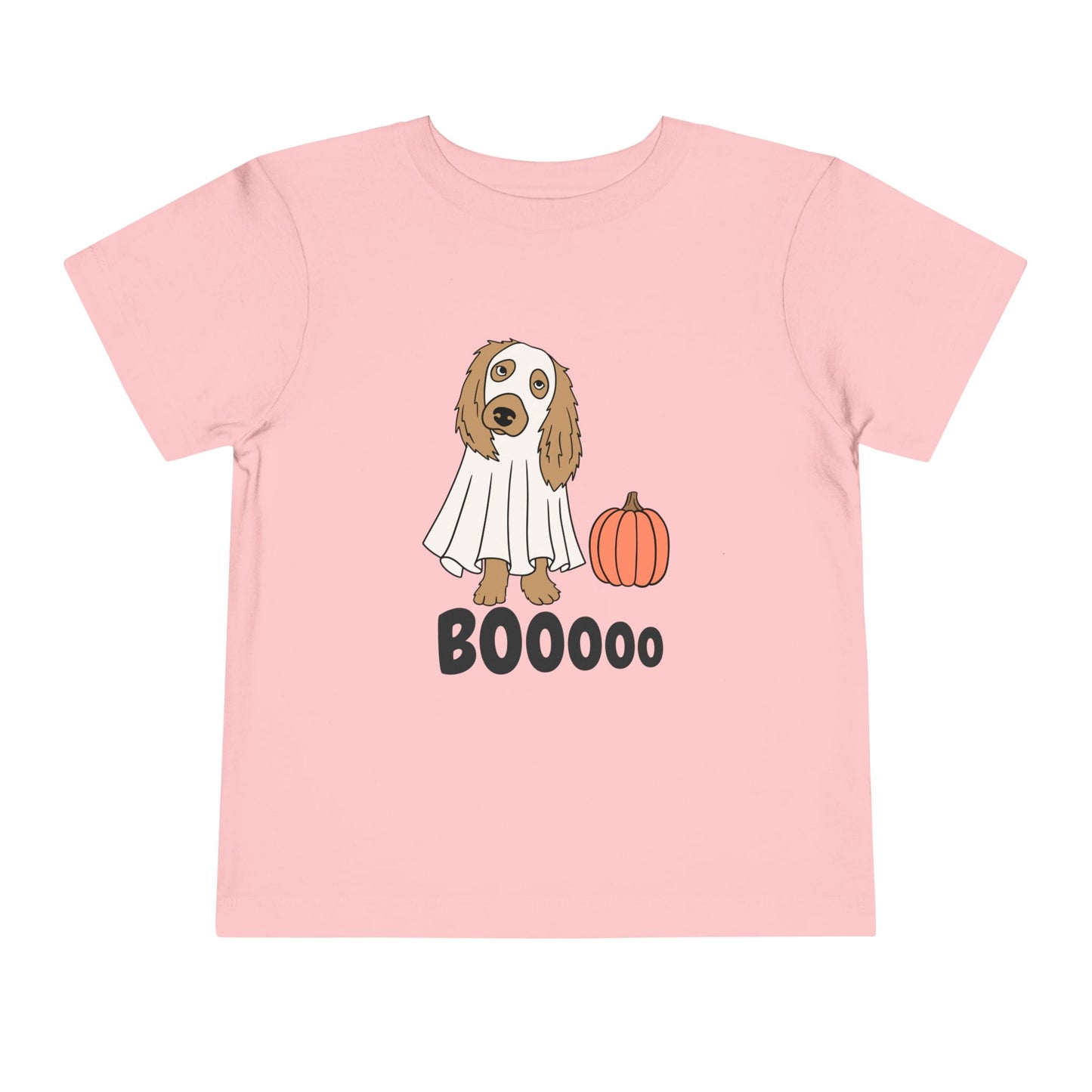 Toddler T-Shirt – BOOooo Doggie Ghost & Pumpkin Tee