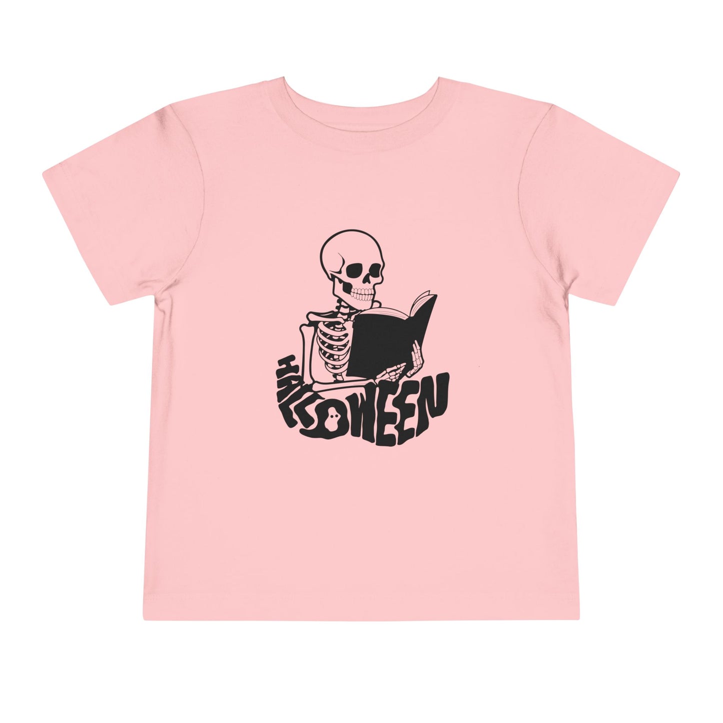Toddler Halloween Reading Tee – Spooky Skeleton Book Lover Shirt