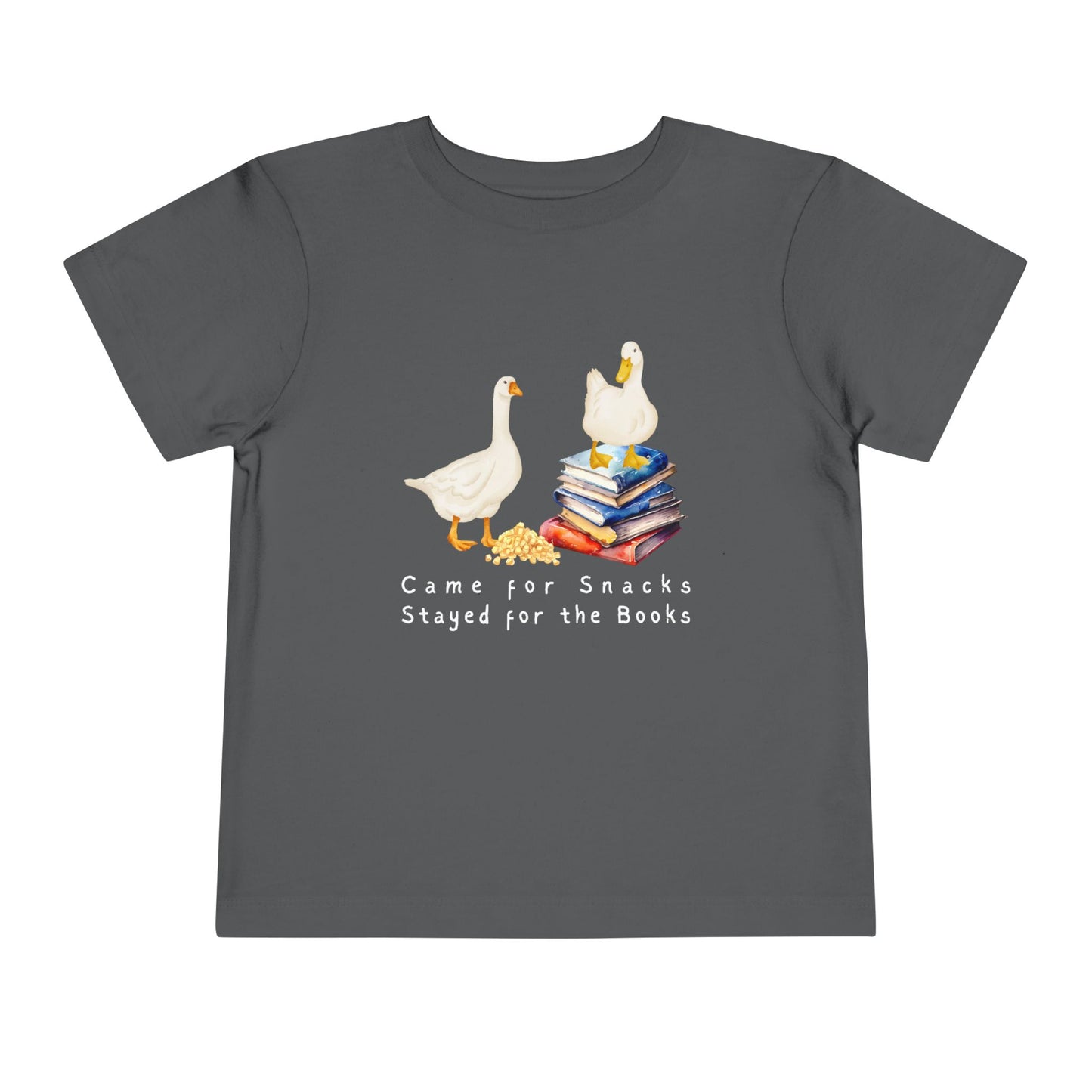 Toddler Came for Snacks Tee β Funny Book Lover Shirt for Kids