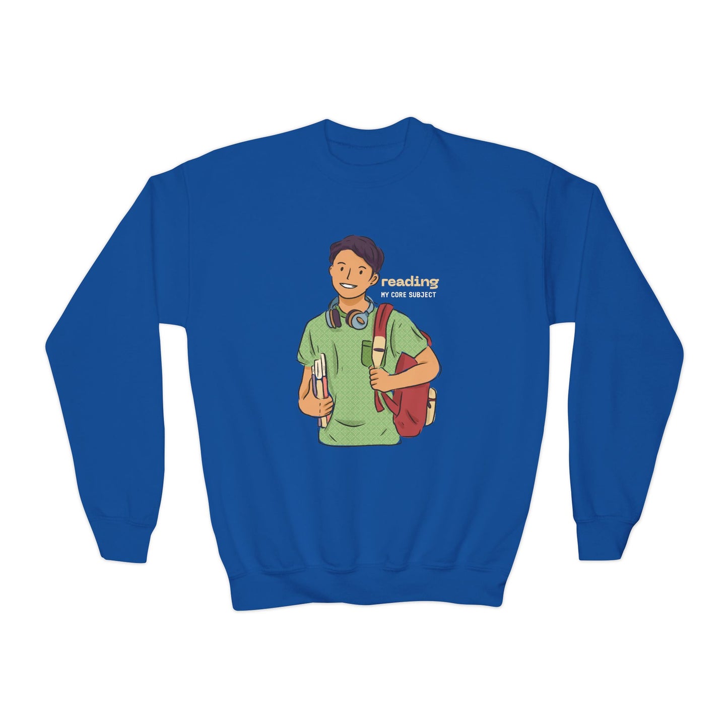 Youth Reading: My Core Subject Sweatshirt β Smart Style for Book-Loving Students