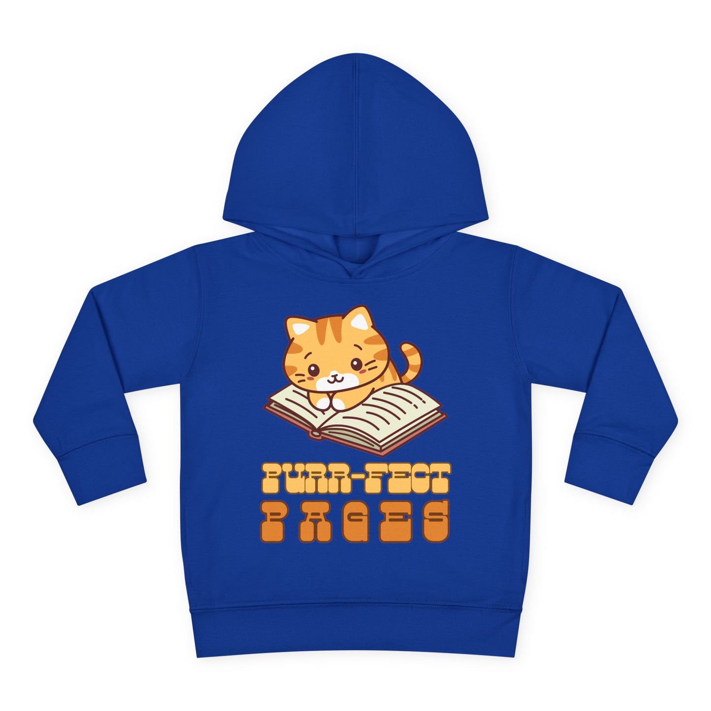 Toddler Purr-fect Pages Hoodie โ Cute Reading Cat Design